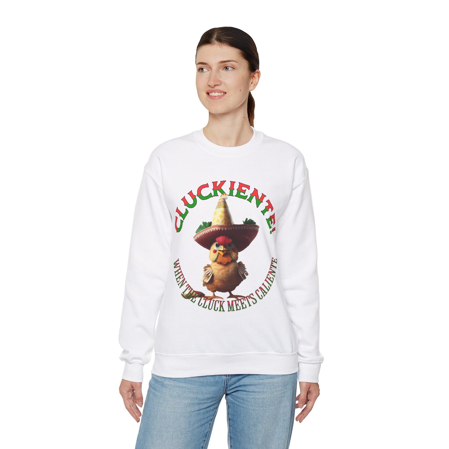 Cluckiente! When the cluck meets caliente - Unisex Heavy Blend™ Crewneck Sweatshirt