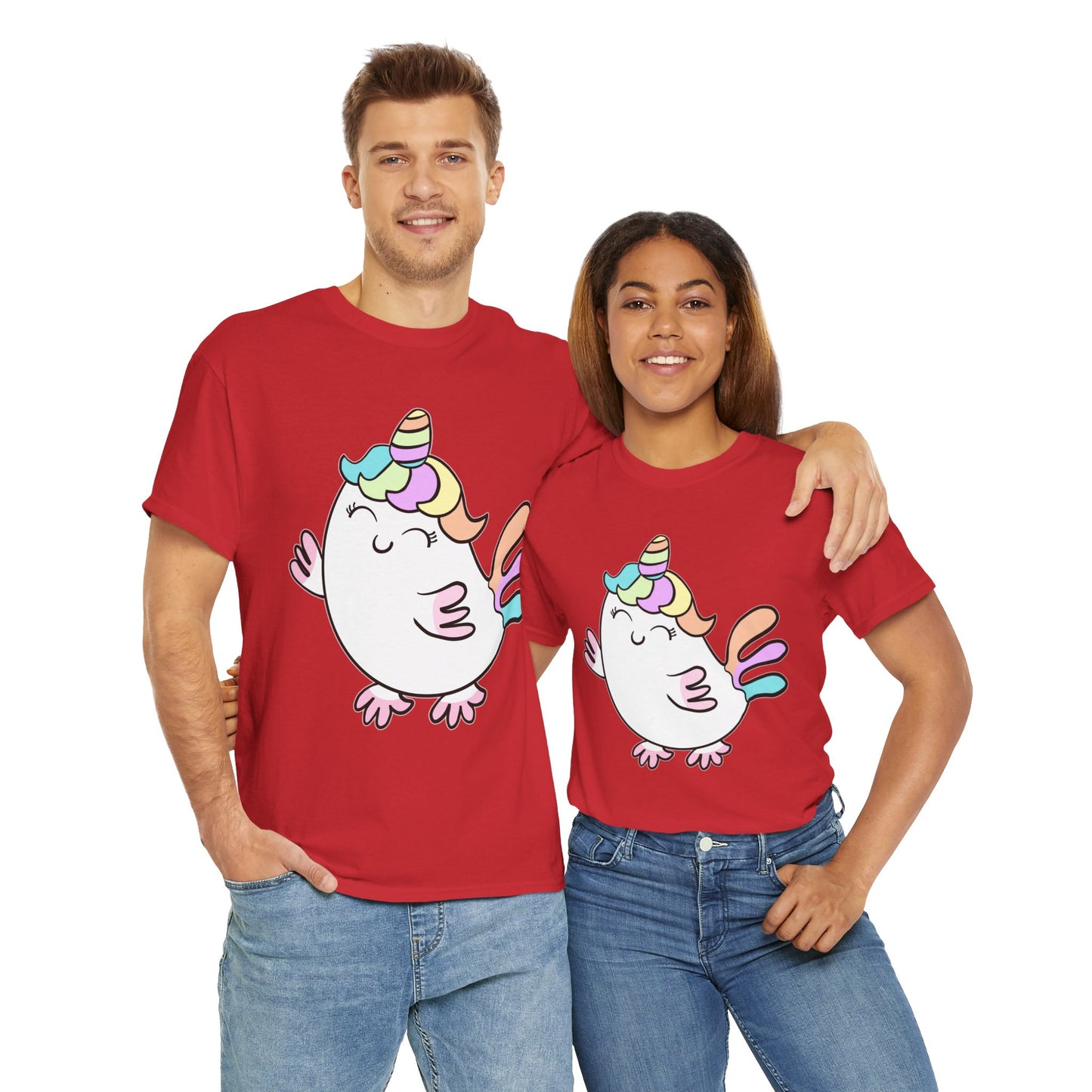 Chicken Unicorn, Humor, Quirky - Unisex Heavy Cotton Tee
