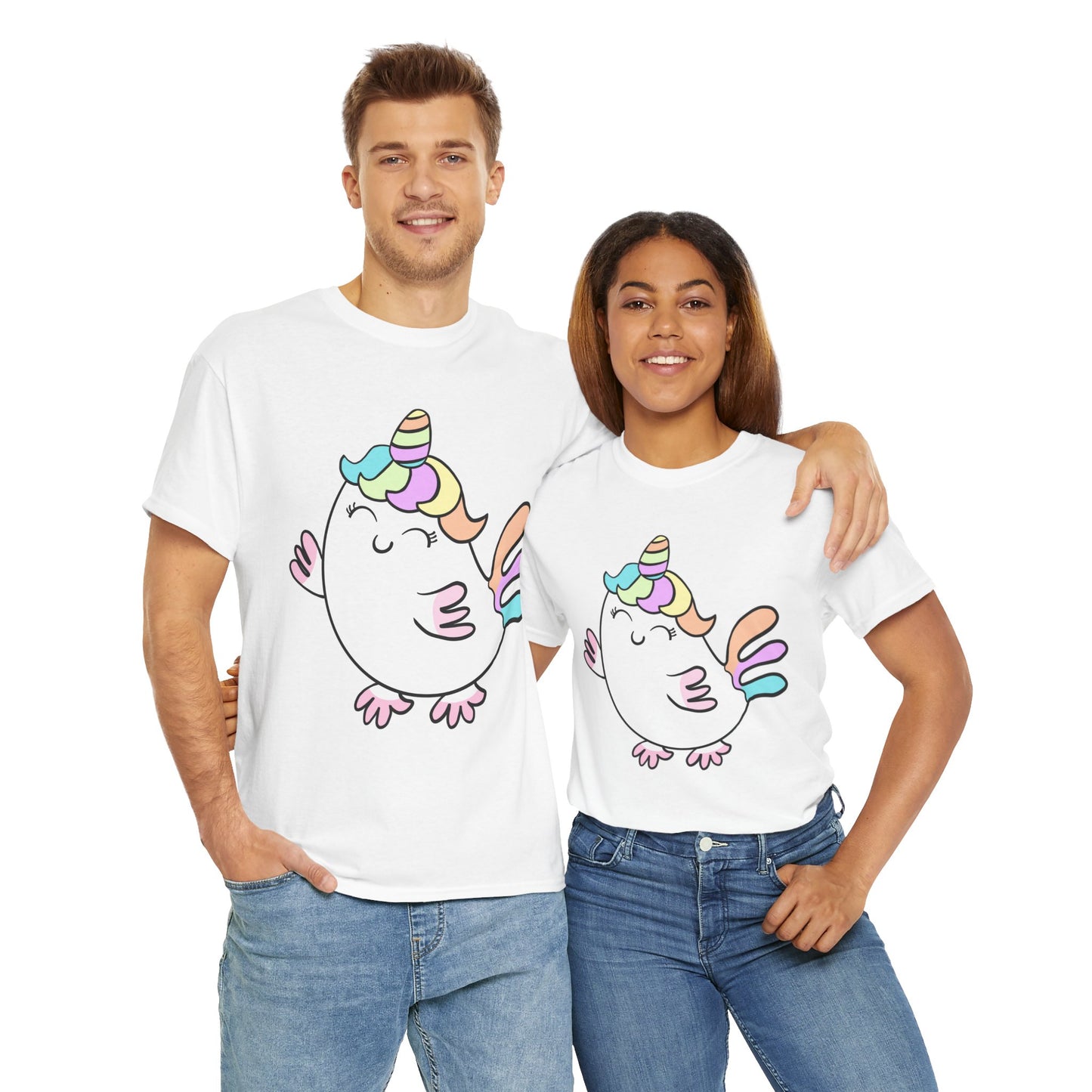 Chicken Unicorn, Humor, Quirky - Unisex Heavy Cotton Tee