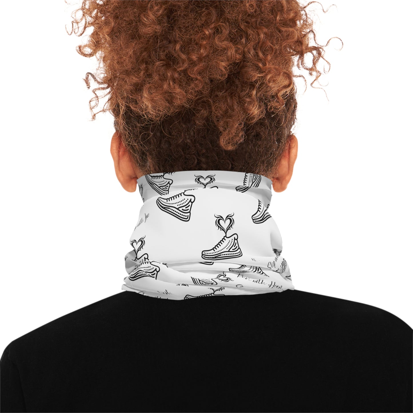 Run with Heart, Step with Love - Mid weight Neck Gaiter