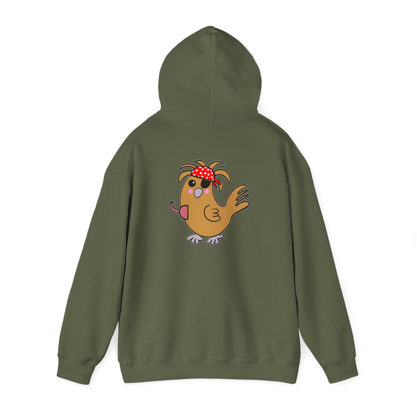 Chicken Pirate, Humor, Quirky - Unisex Heavy Blend™ Hooded Sweatshirt