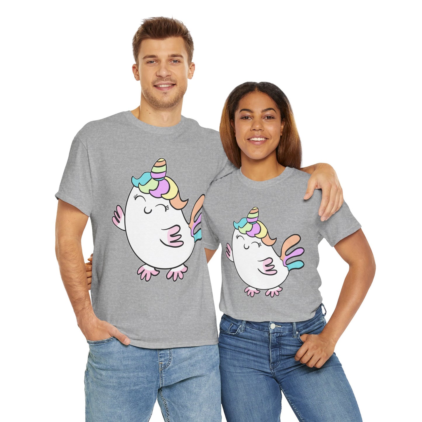 Chicken Unicorn, Humor, Quirky - Unisex Heavy Cotton Tee