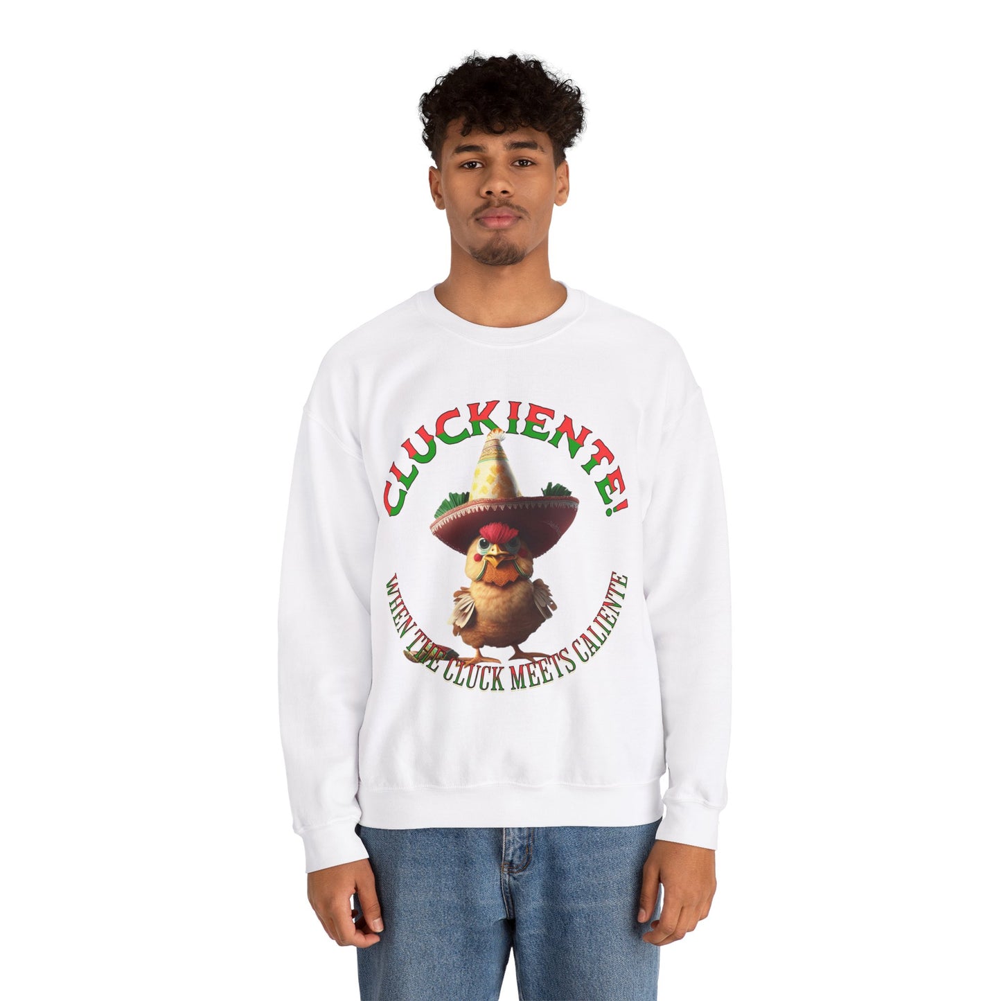 Cluckiente! When the cluck meets caliente - Unisex Heavy Blend™ Crewneck Sweatshirt