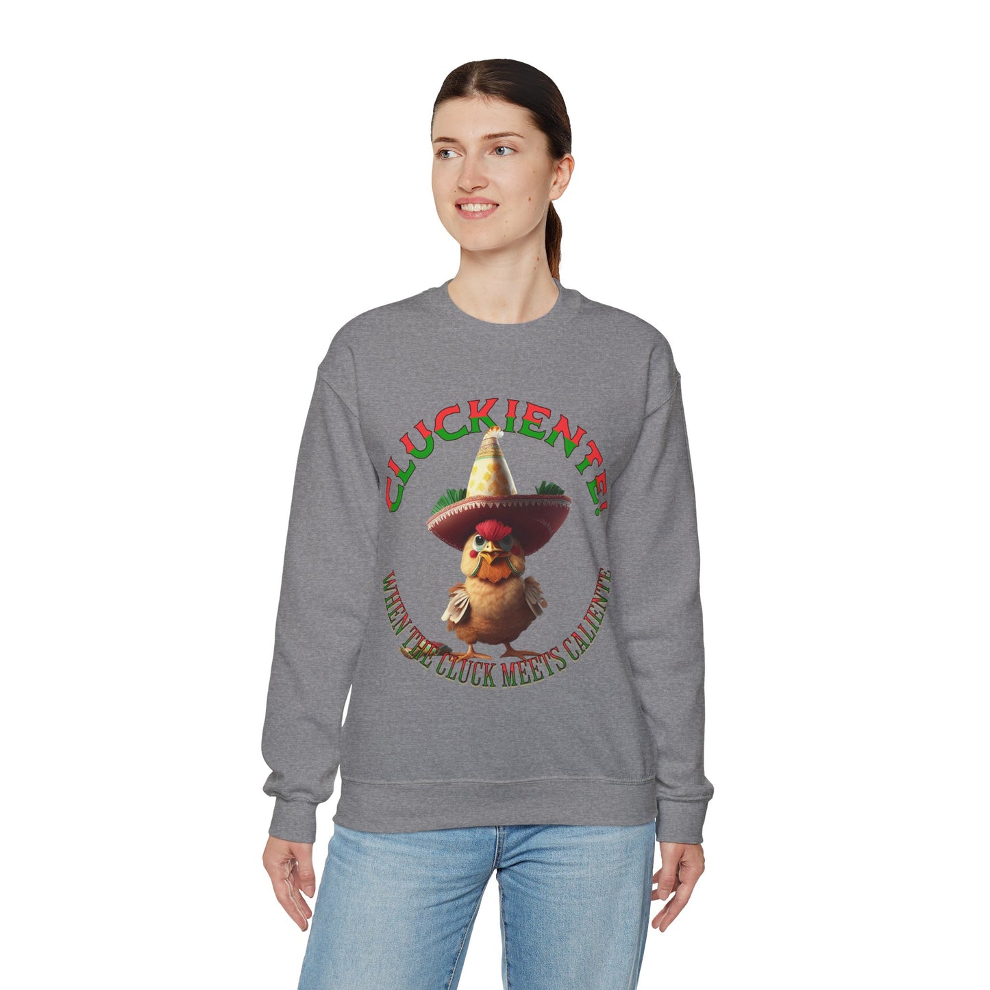 Cluckiente! When the cluck meets caliente - Unisex Heavy Blend™ Crewneck Sweatshirt