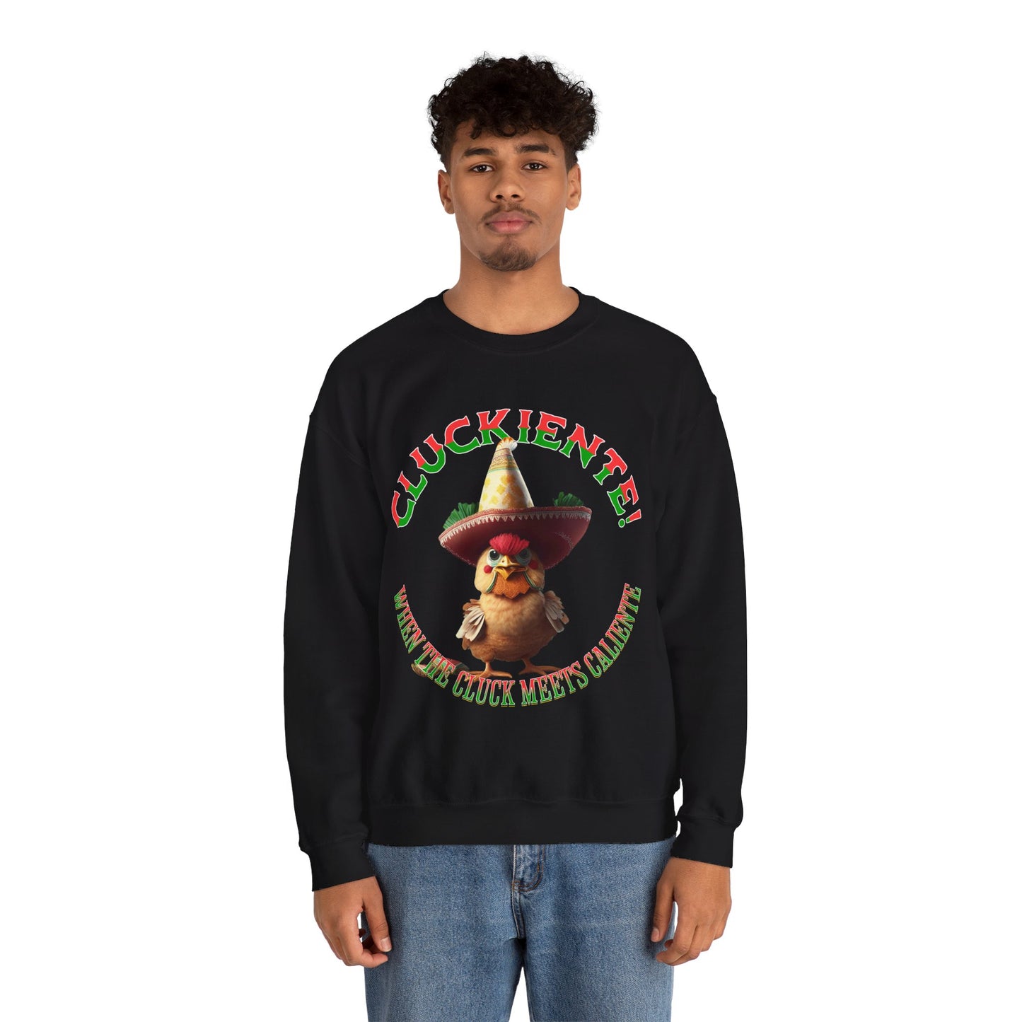 Cluckiente! When the cluck meets caliente - Unisex Heavy Blend™ Crewneck Sweatshirt