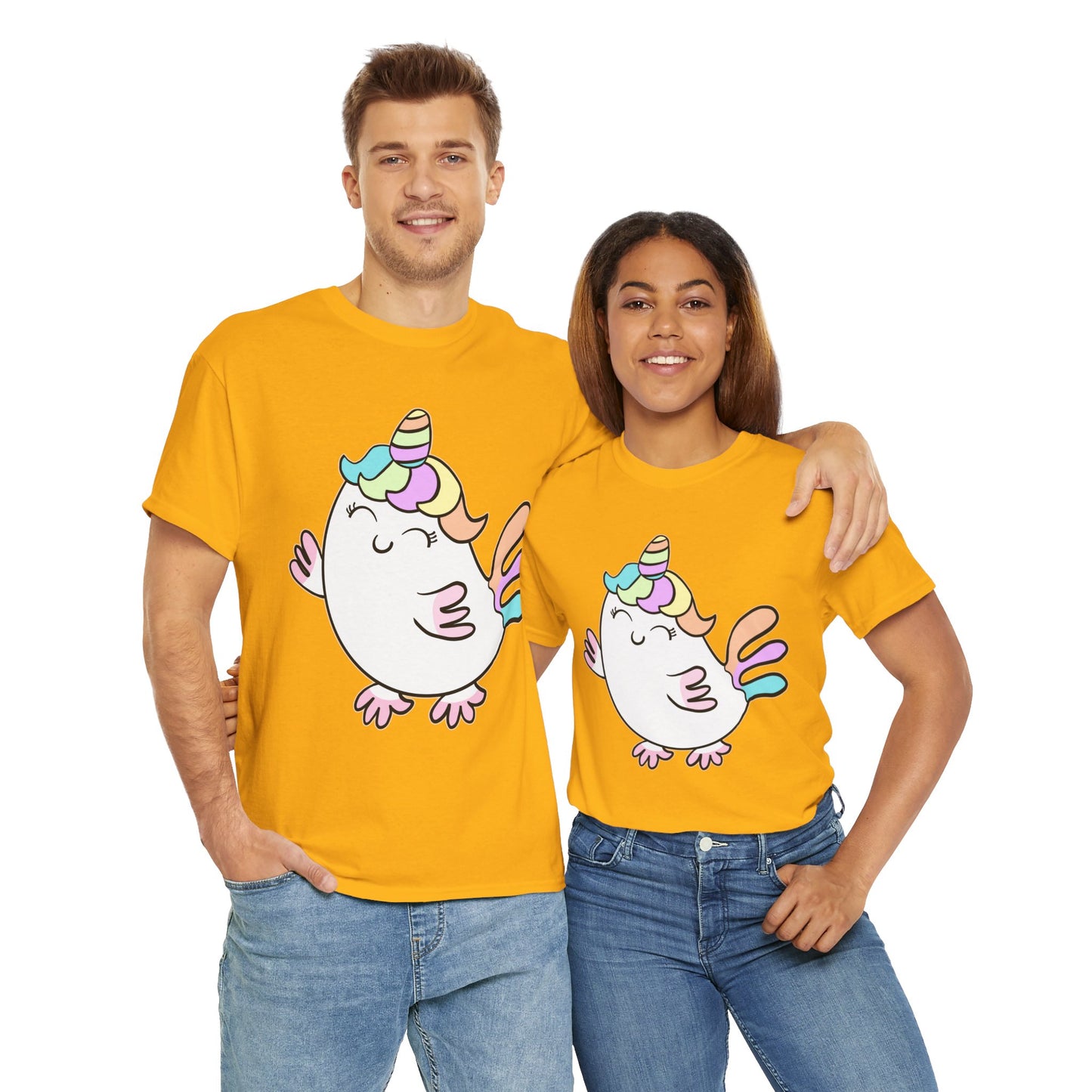 Chicken Unicorn, Humor, Quirky - Unisex Heavy Cotton Tee
