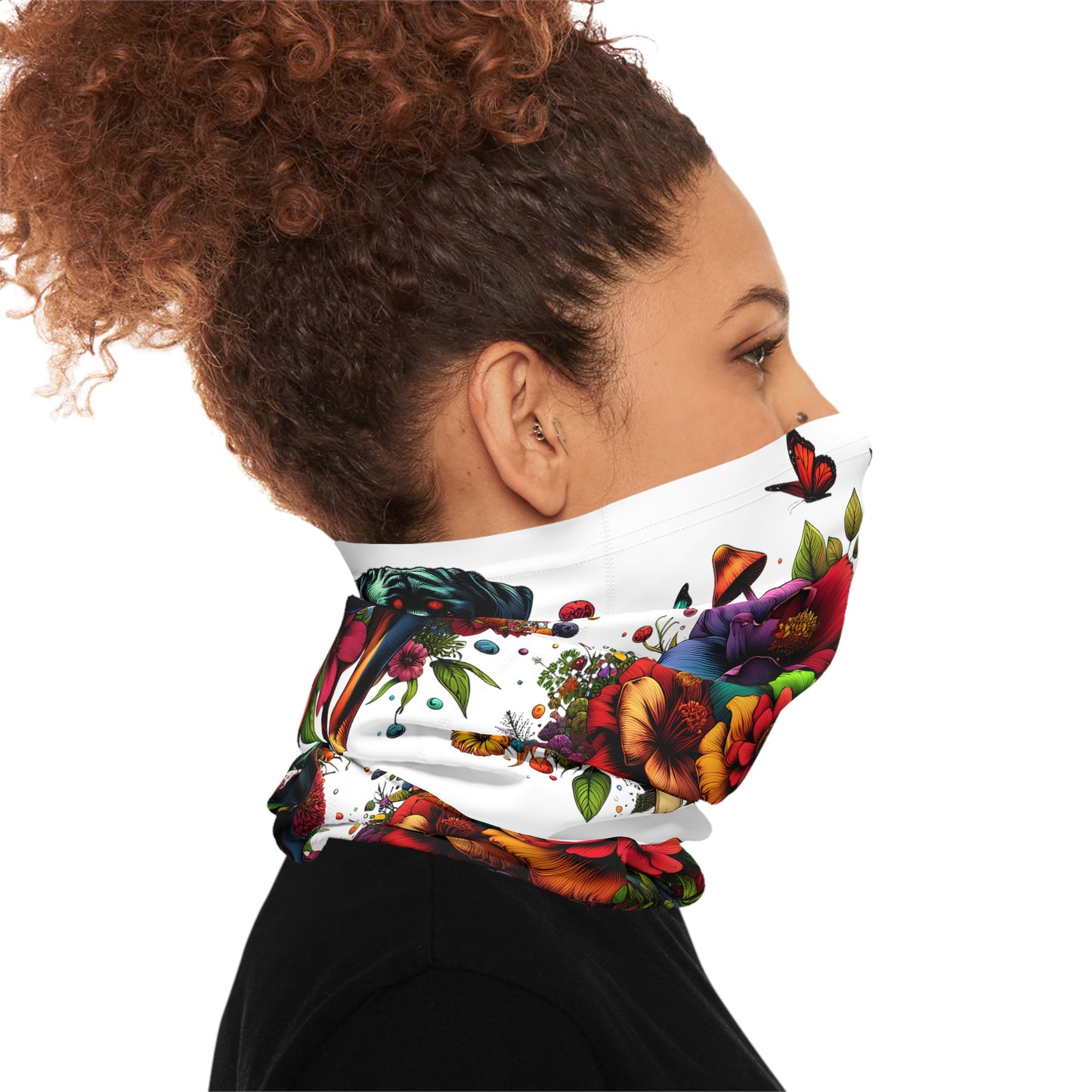 Botanical Rottweiler, Rottie dog - Lightweight Neck Gaiter