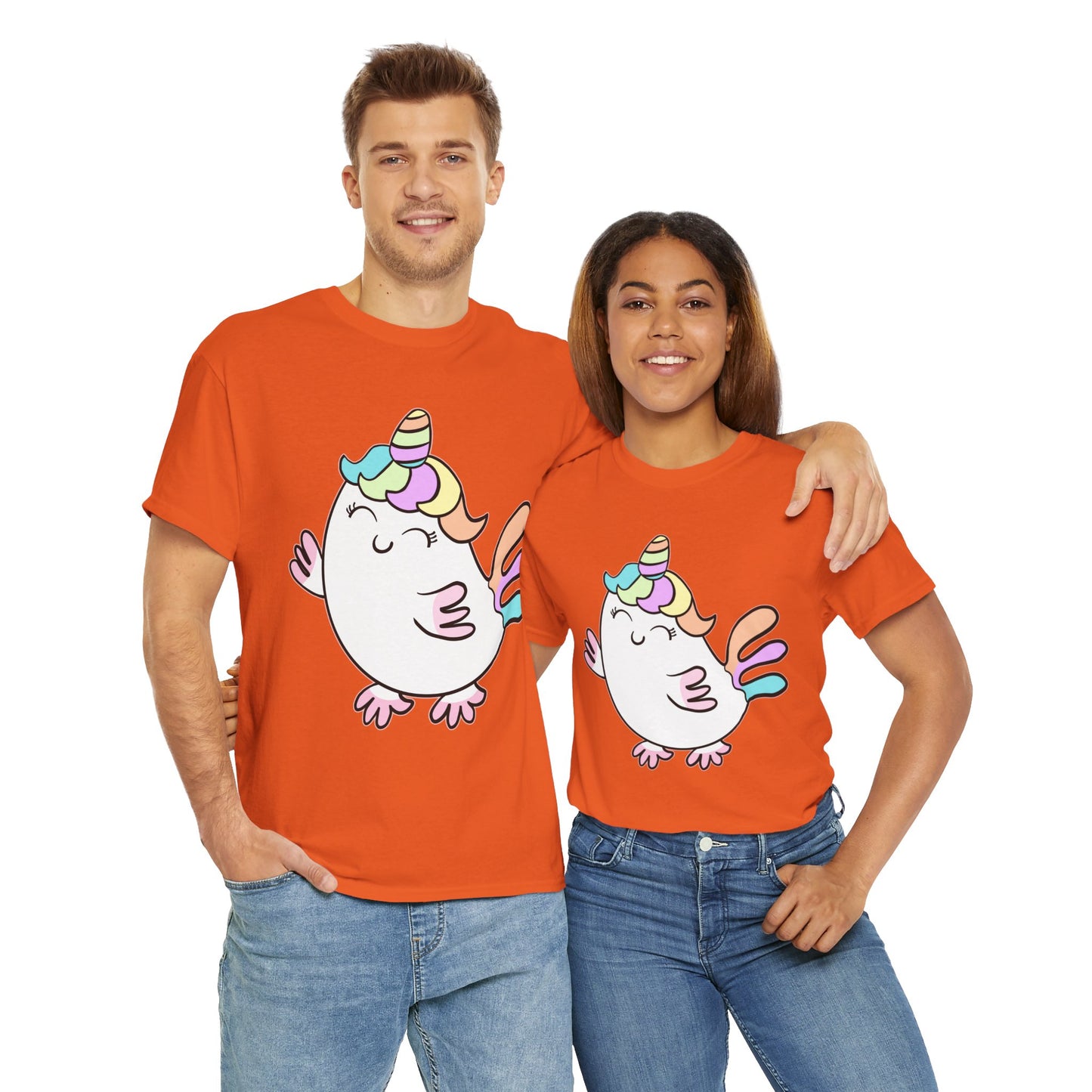 Chicken Unicorn, Humor, Quirky - Unisex Heavy Cotton Tee