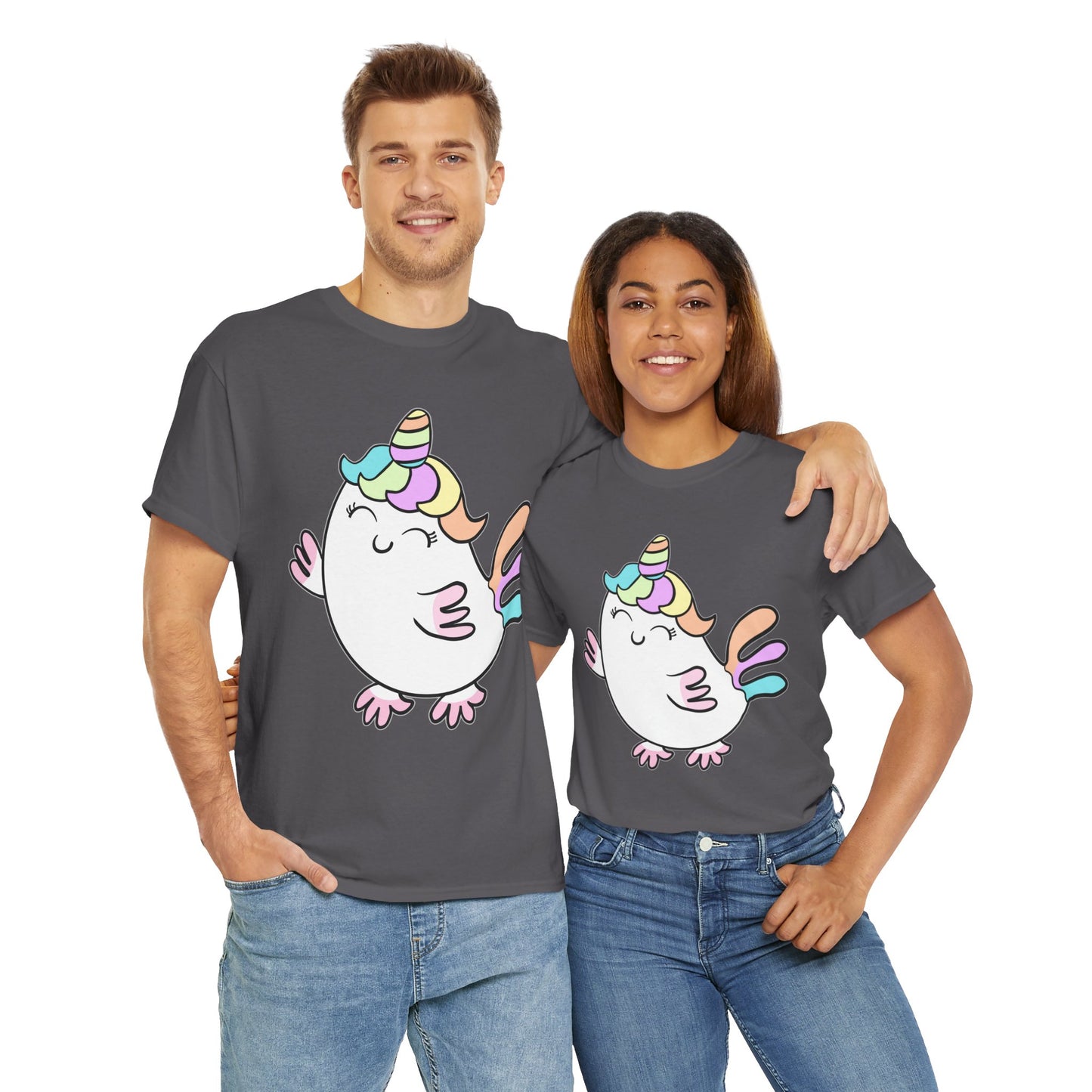 Chicken Unicorn, Humor, Quirky - Unisex Heavy Cotton Tee