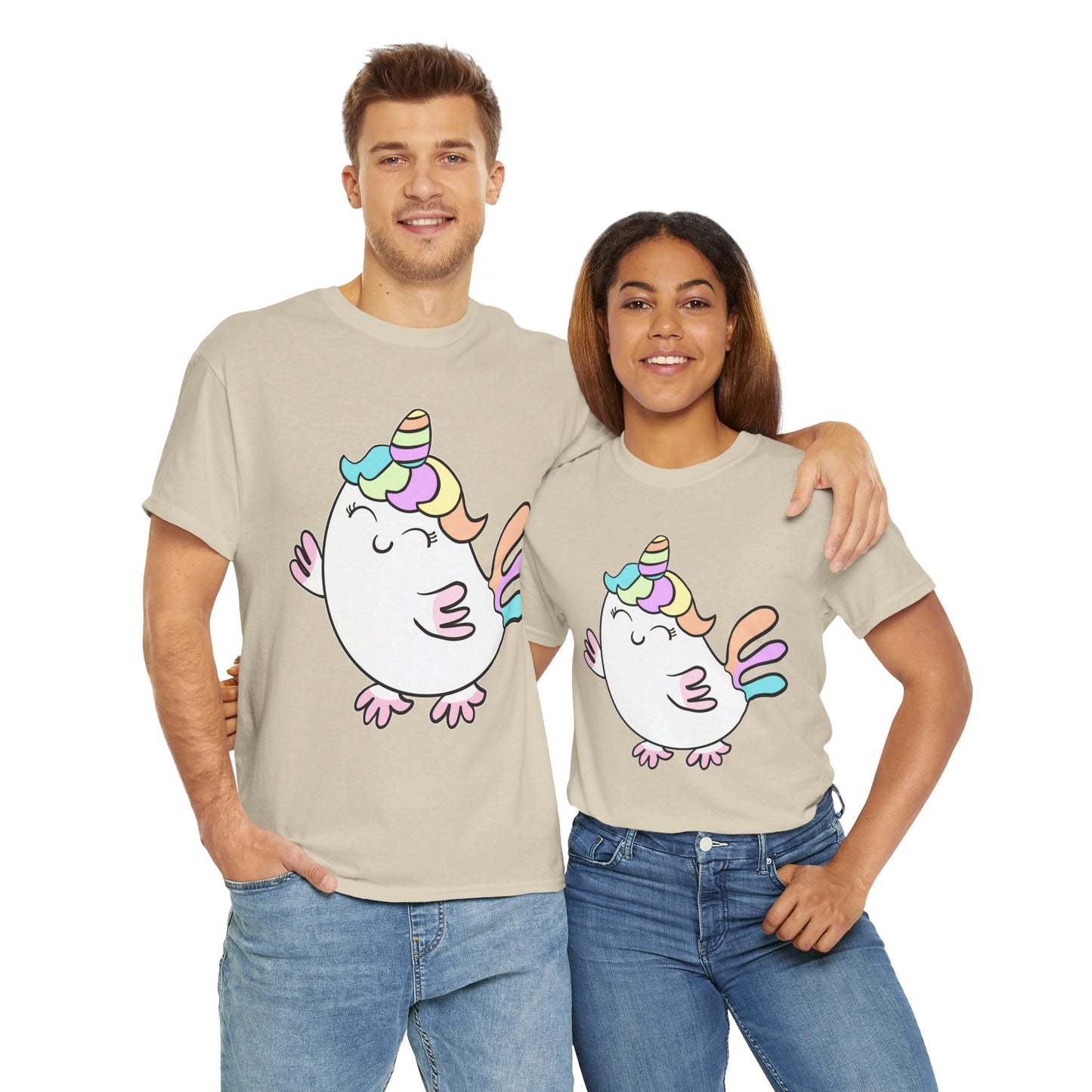 Chicken Unicorn, Humor, Quirky - Unisex Heavy Cotton Tee