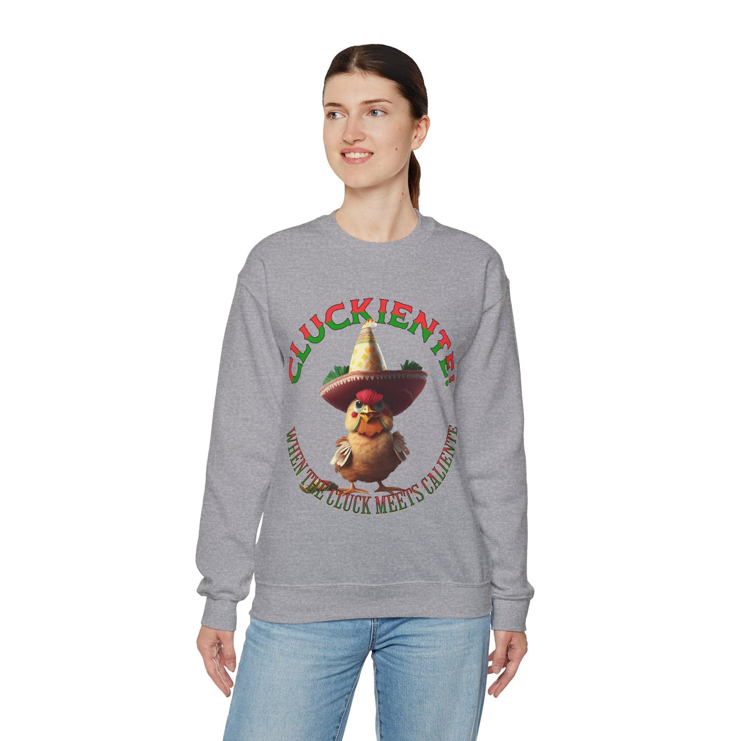 Cluckiente! When the cluck meets caliente - Unisex Heavy Blend™ Crewneck Sweatshirt