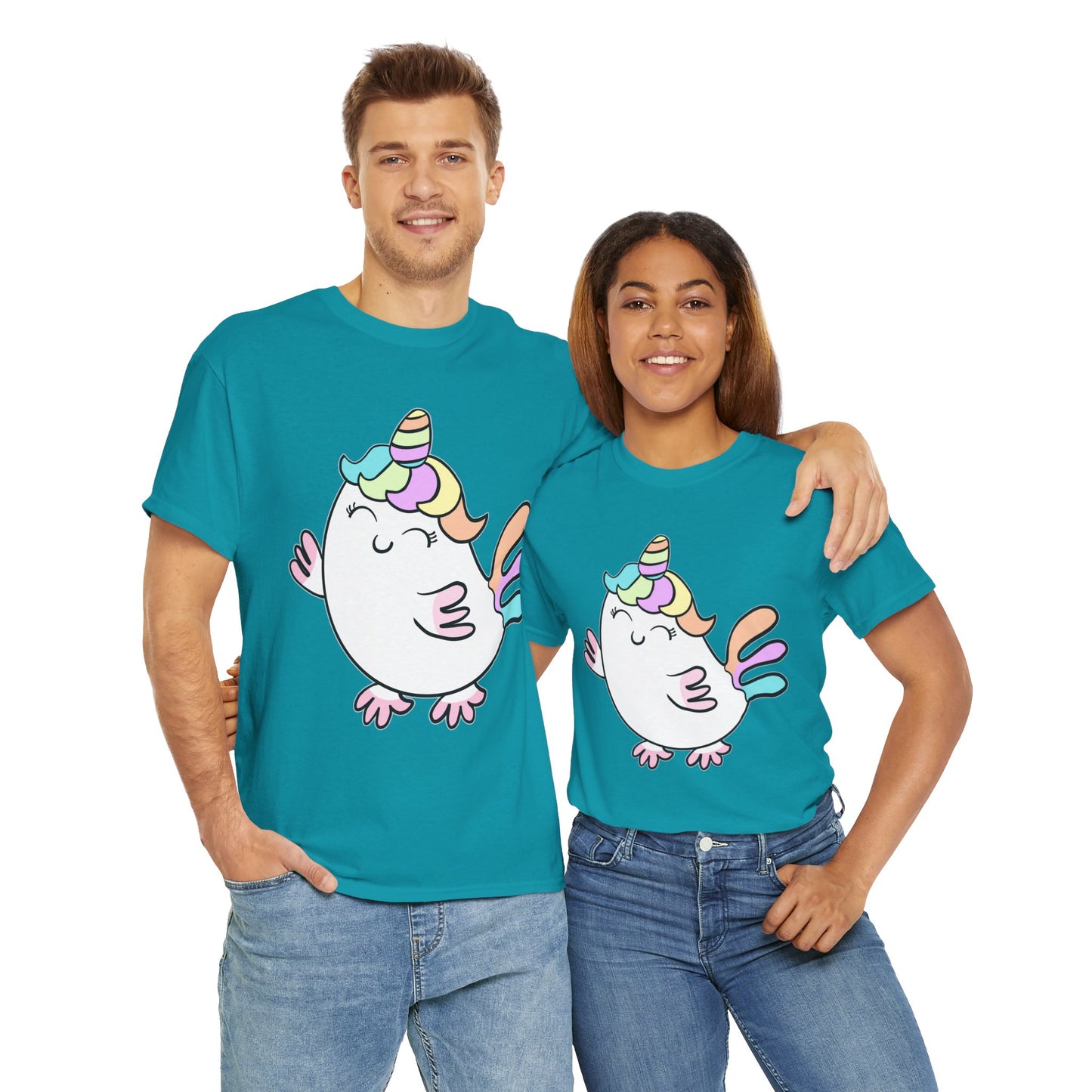 Chicken Unicorn, Humor, Quirky - Unisex Heavy Cotton Tee