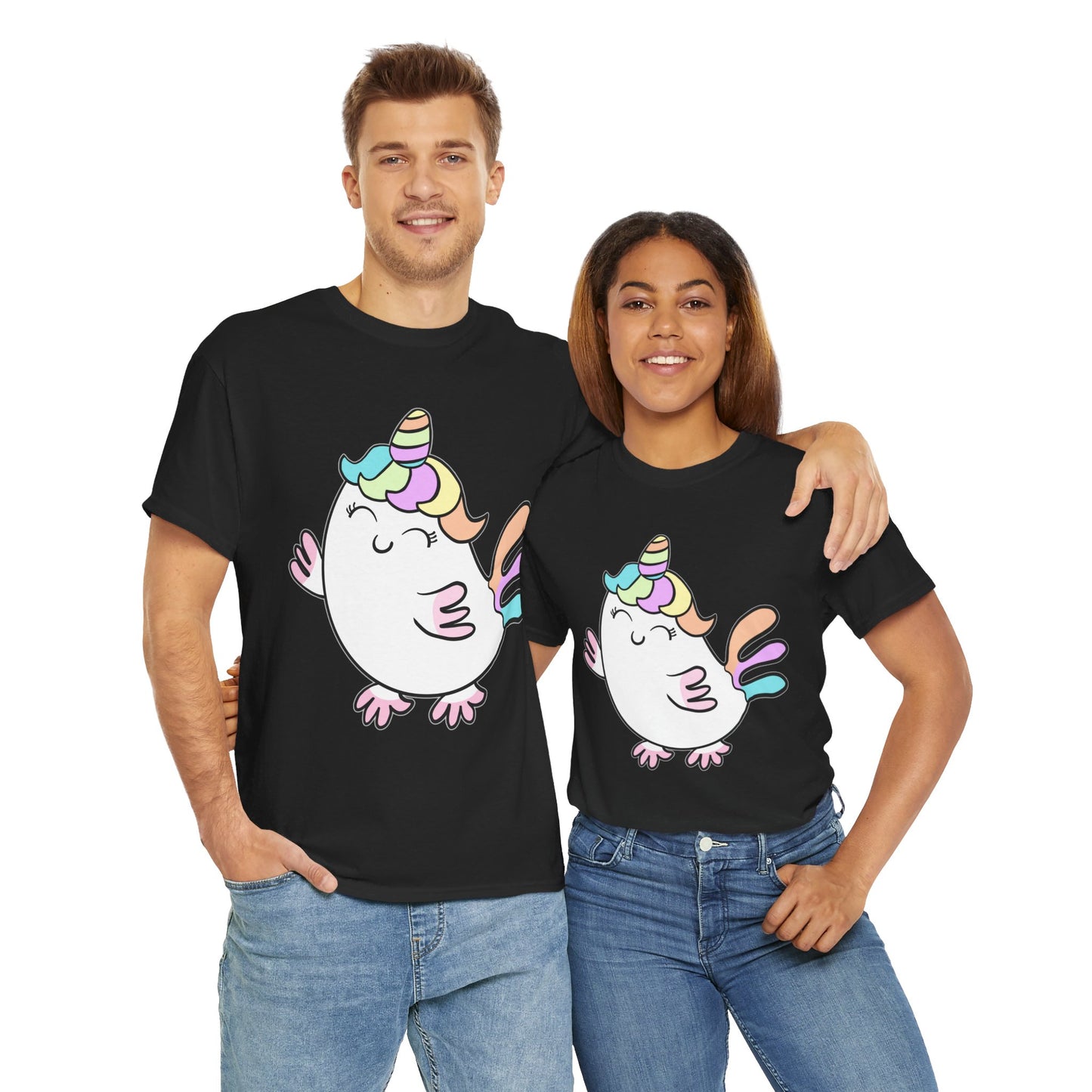 Chicken Unicorn, Humor, Quirky - Unisex Heavy Cotton Tee