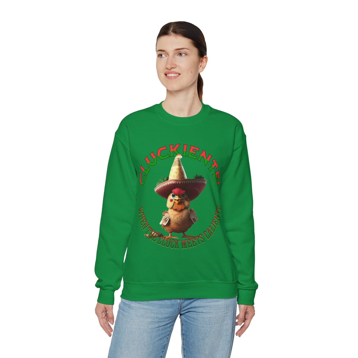 Cluckiente! When the cluck meets caliente - Unisex Heavy Blend™ Crewneck Sweatshirt