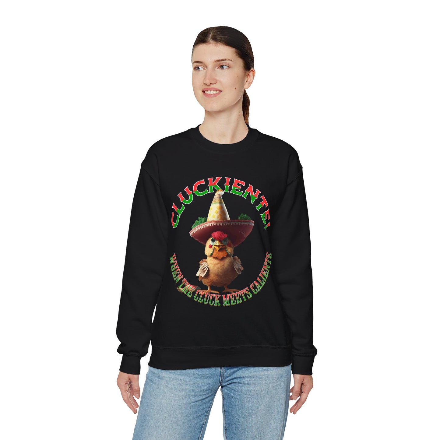 Cluckiente! When the cluck meets caliente - Unisex Heavy Blend™ Crewneck Sweatshirt