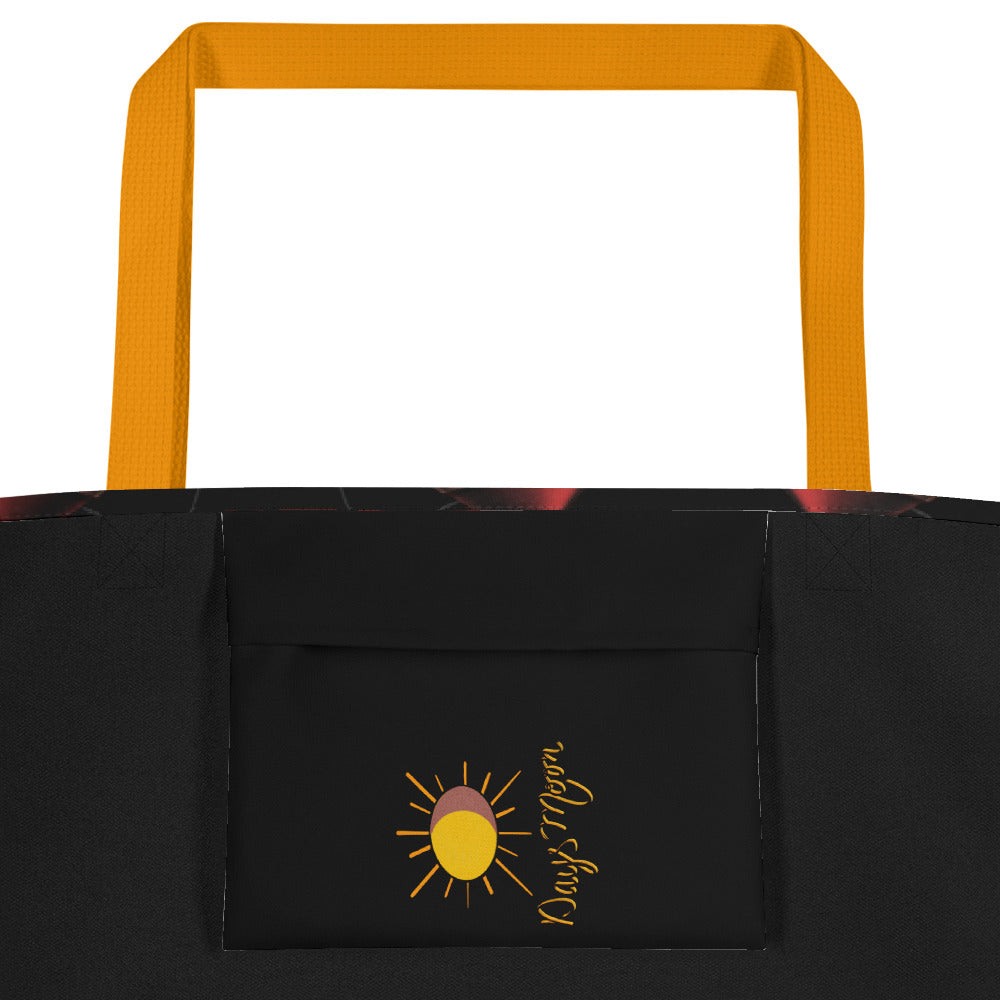 He heals the brokenhearted - bandages wounds Psalm 147:3 All-Over Print Large Tote Bag