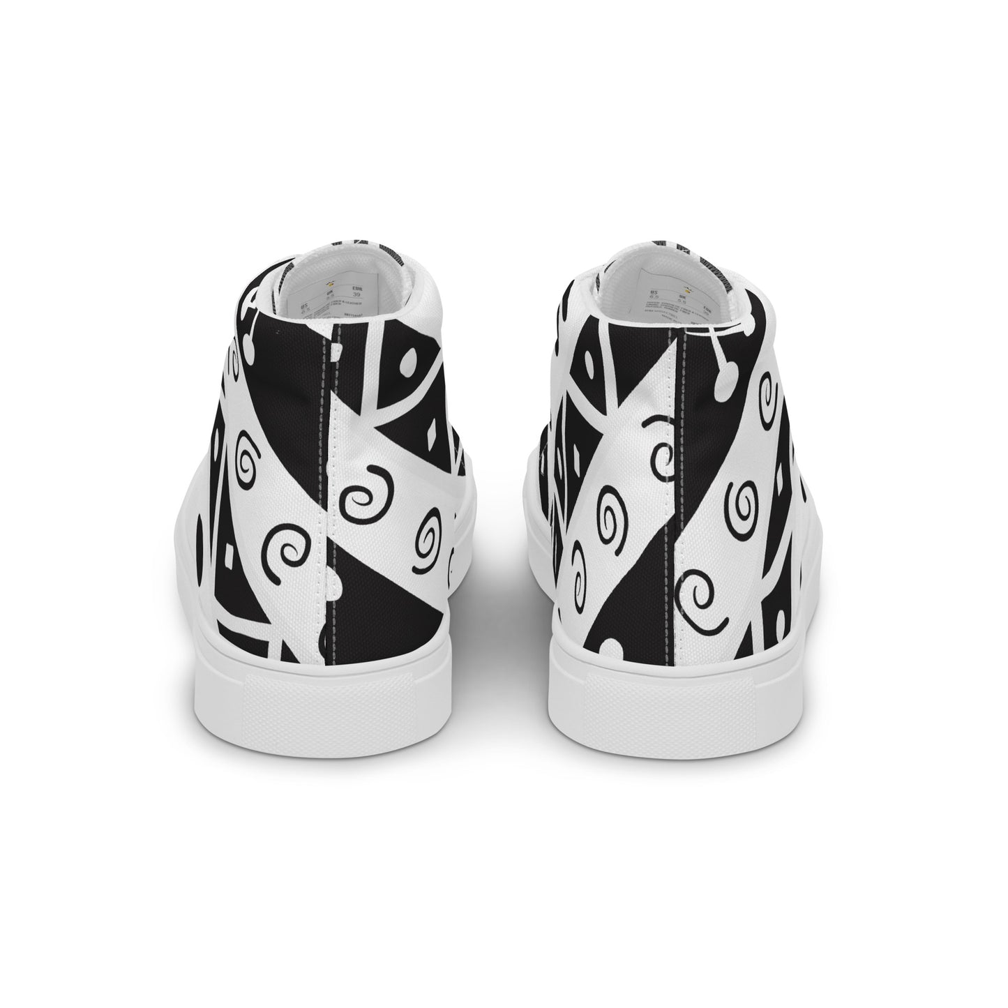 Geometry Abstraction Block Men’s high top canvas shoes