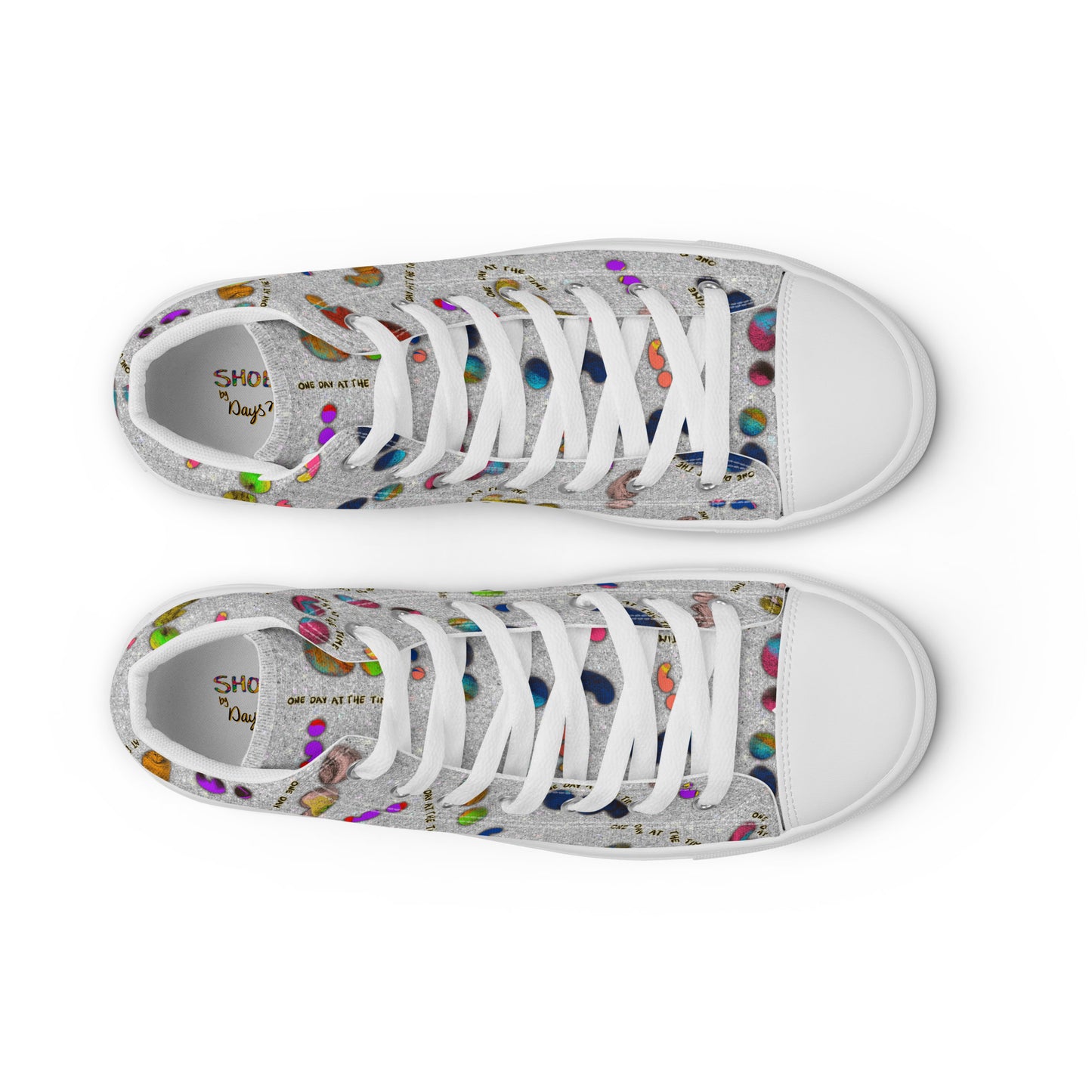 Semi-Colon One Day At The Time Men’s high top canvas shoes