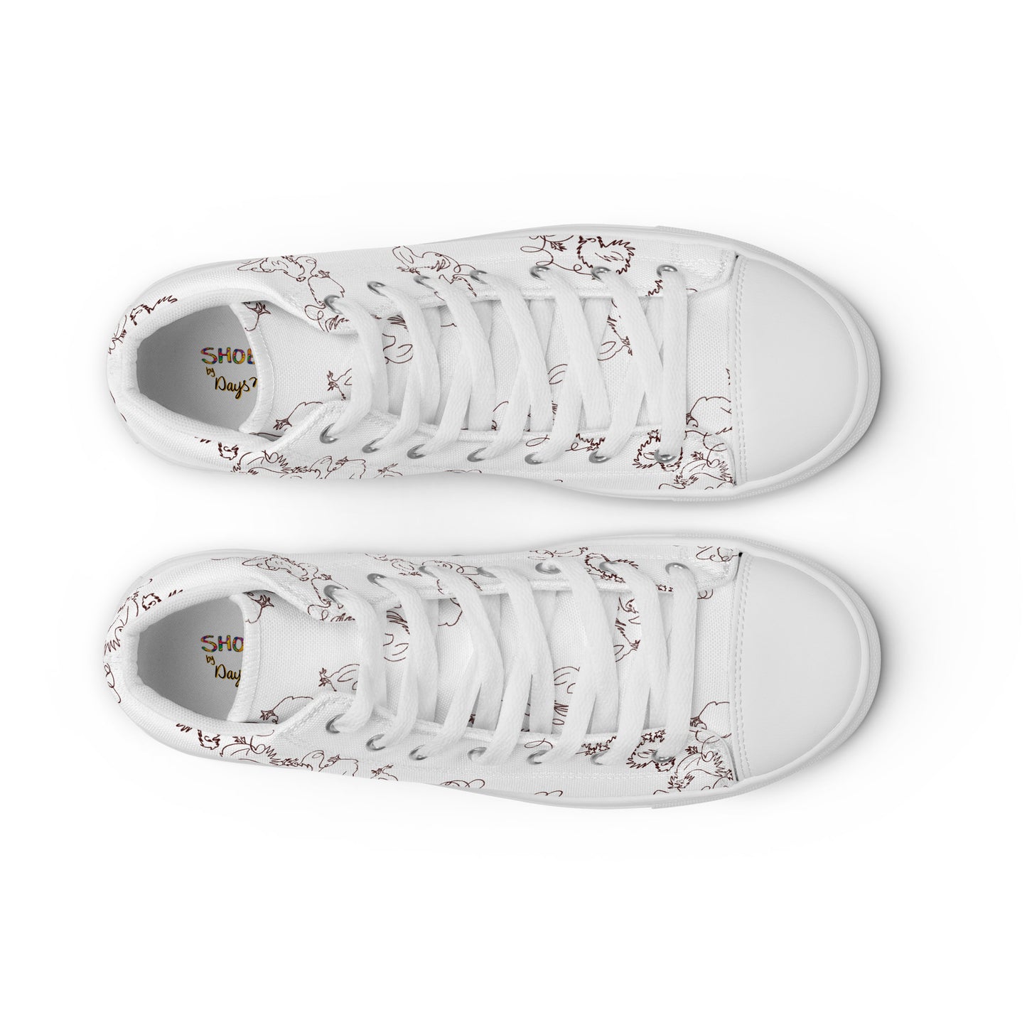 Chicken Minimalist Men’s high top canvas shoes