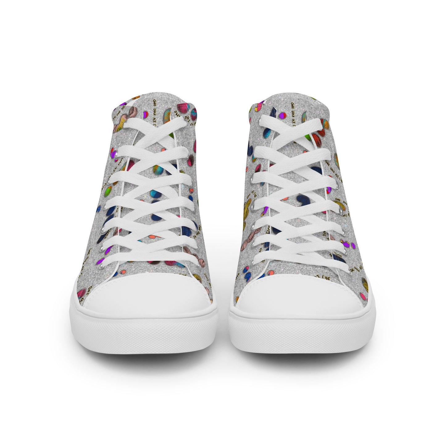 Semi-Colon One Day At The Time Men’s high top canvas shoes