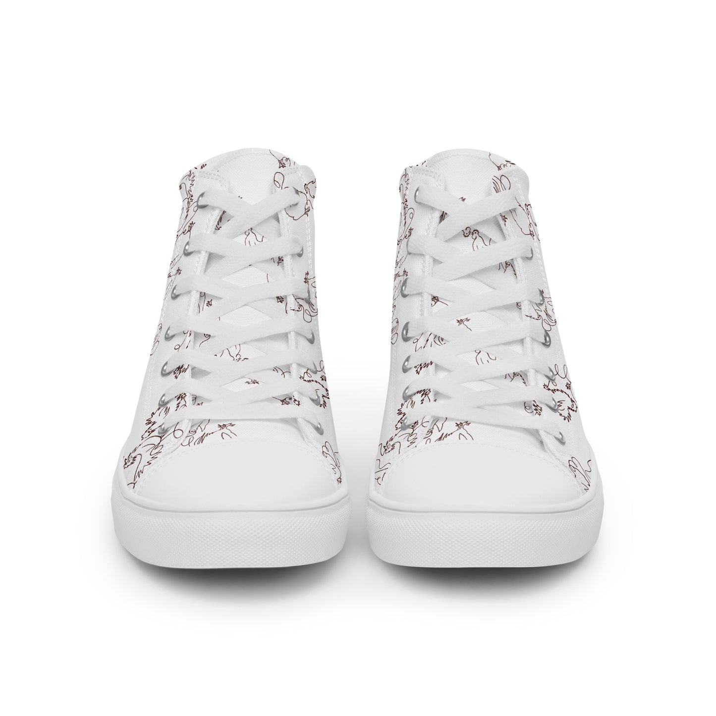 Chicken Minimalist Men’s high top canvas shoes