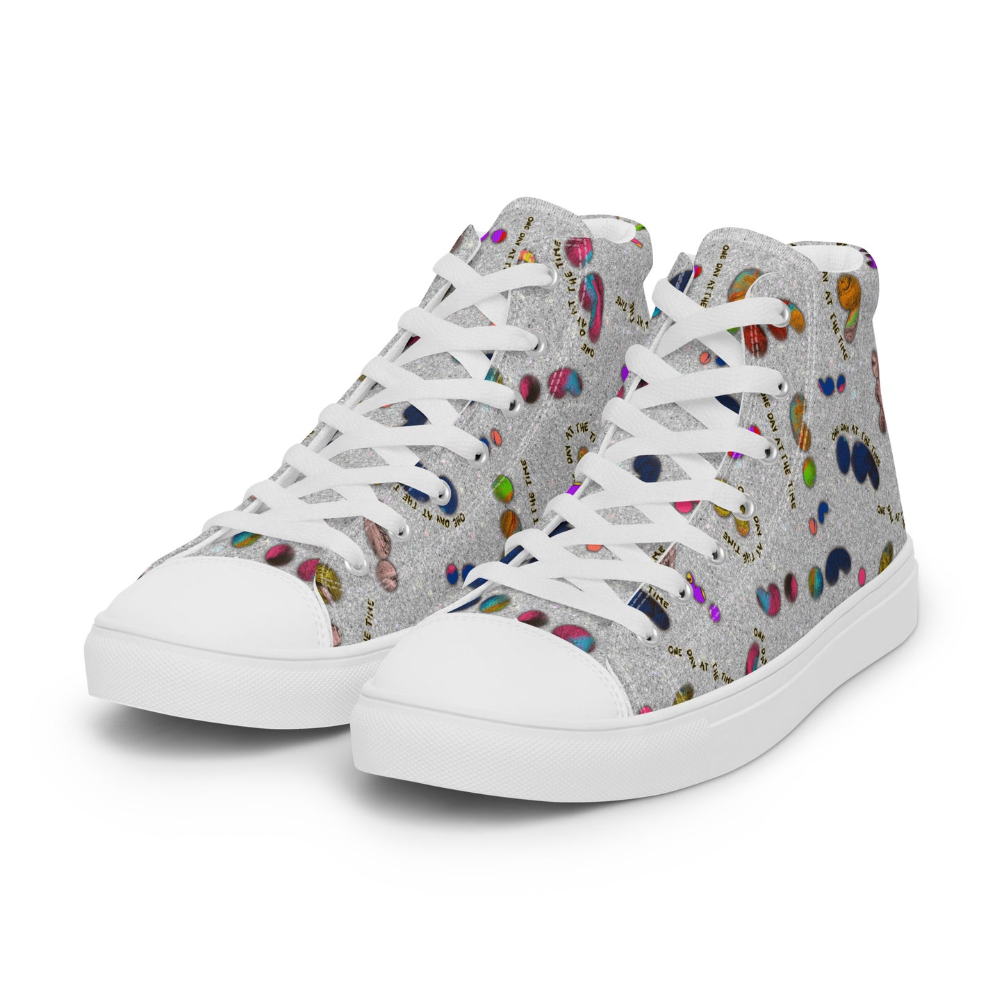 Semi-Colon One Day At The Time Men’s high top canvas shoes