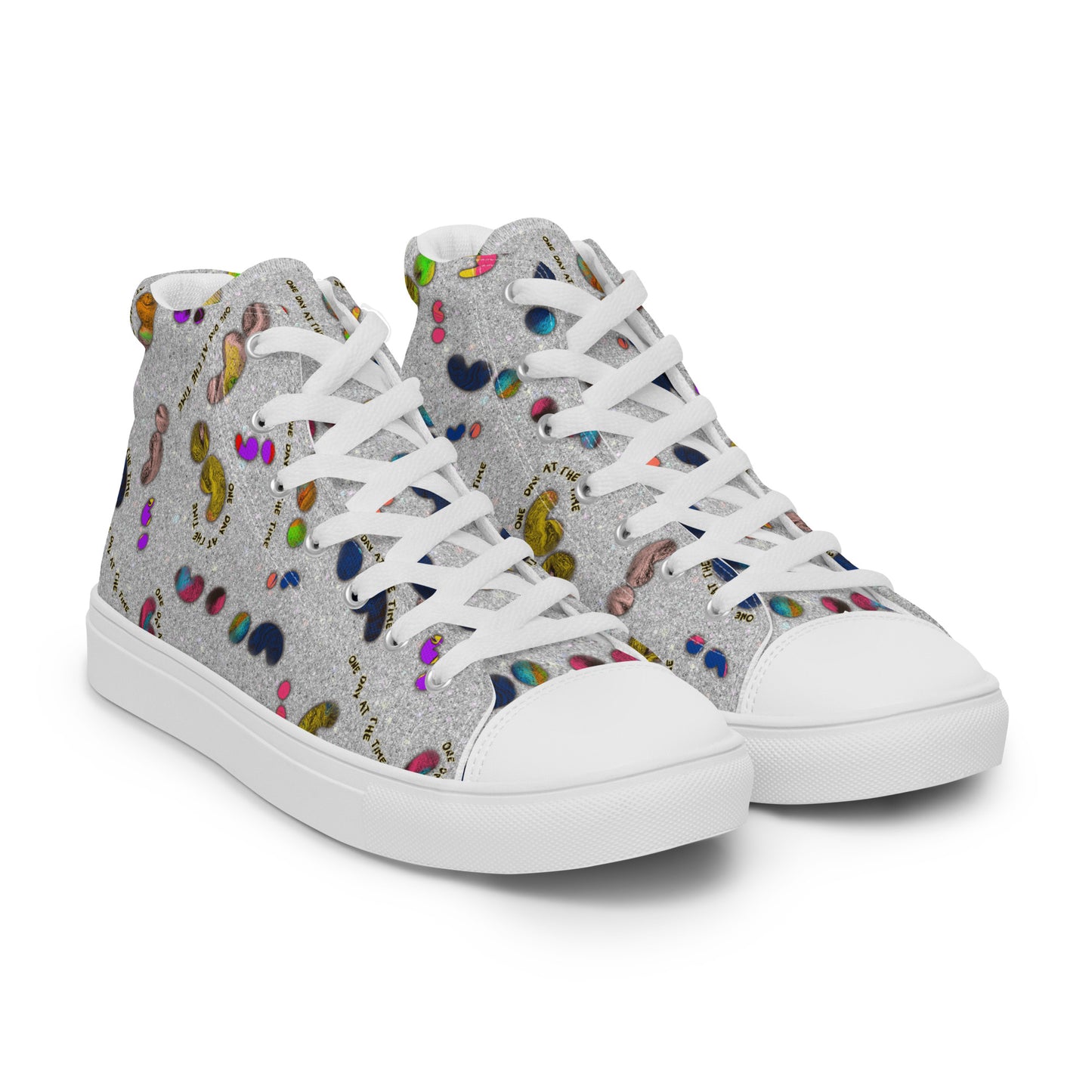 Semi-Colon One Day At The Time Men’s high top canvas shoes