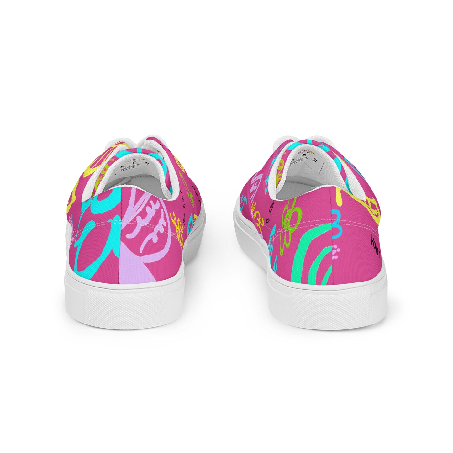 One Day At The Time Pink Men’s lace-up canvas shoes