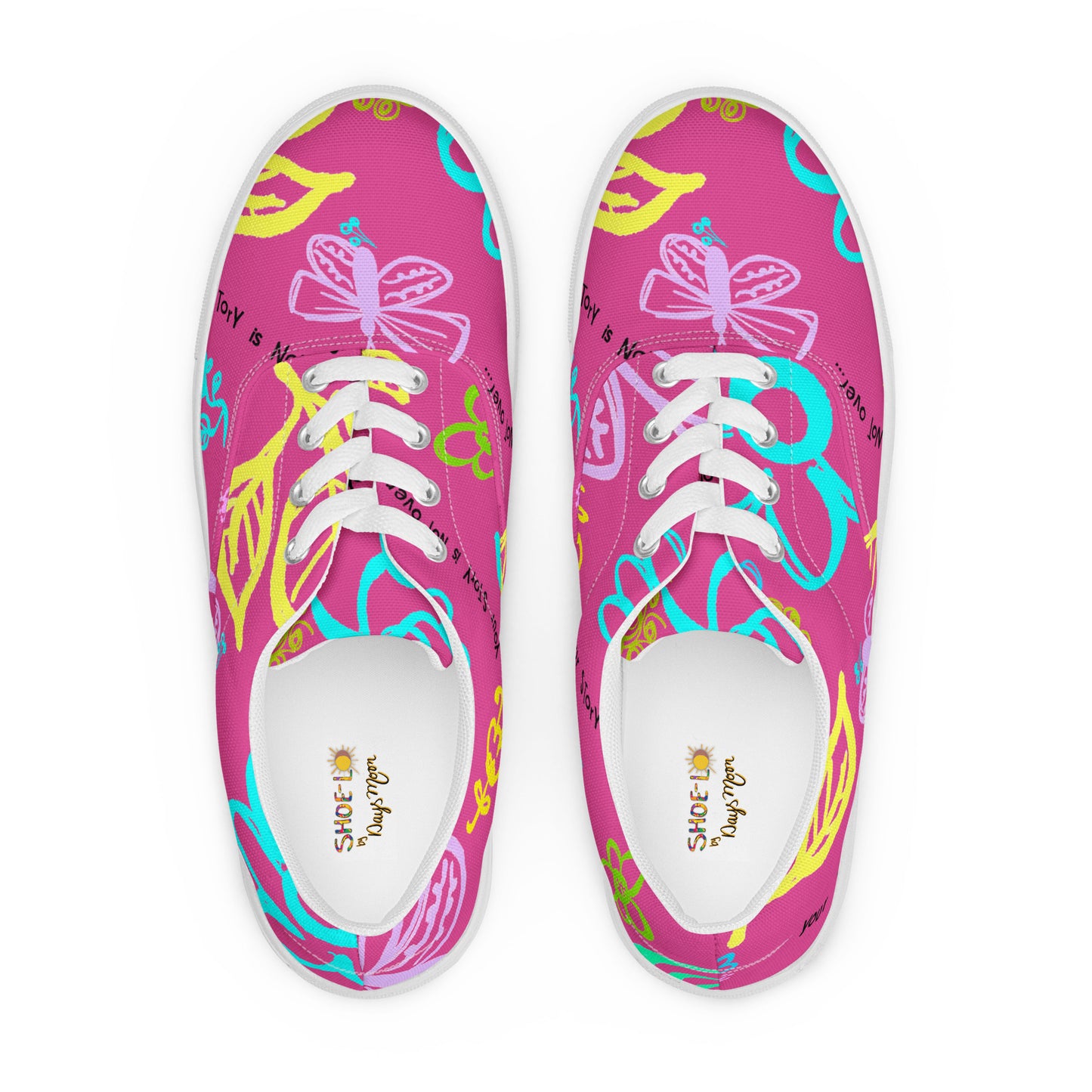 One Day At The Time Pink Men’s lace-up canvas shoes