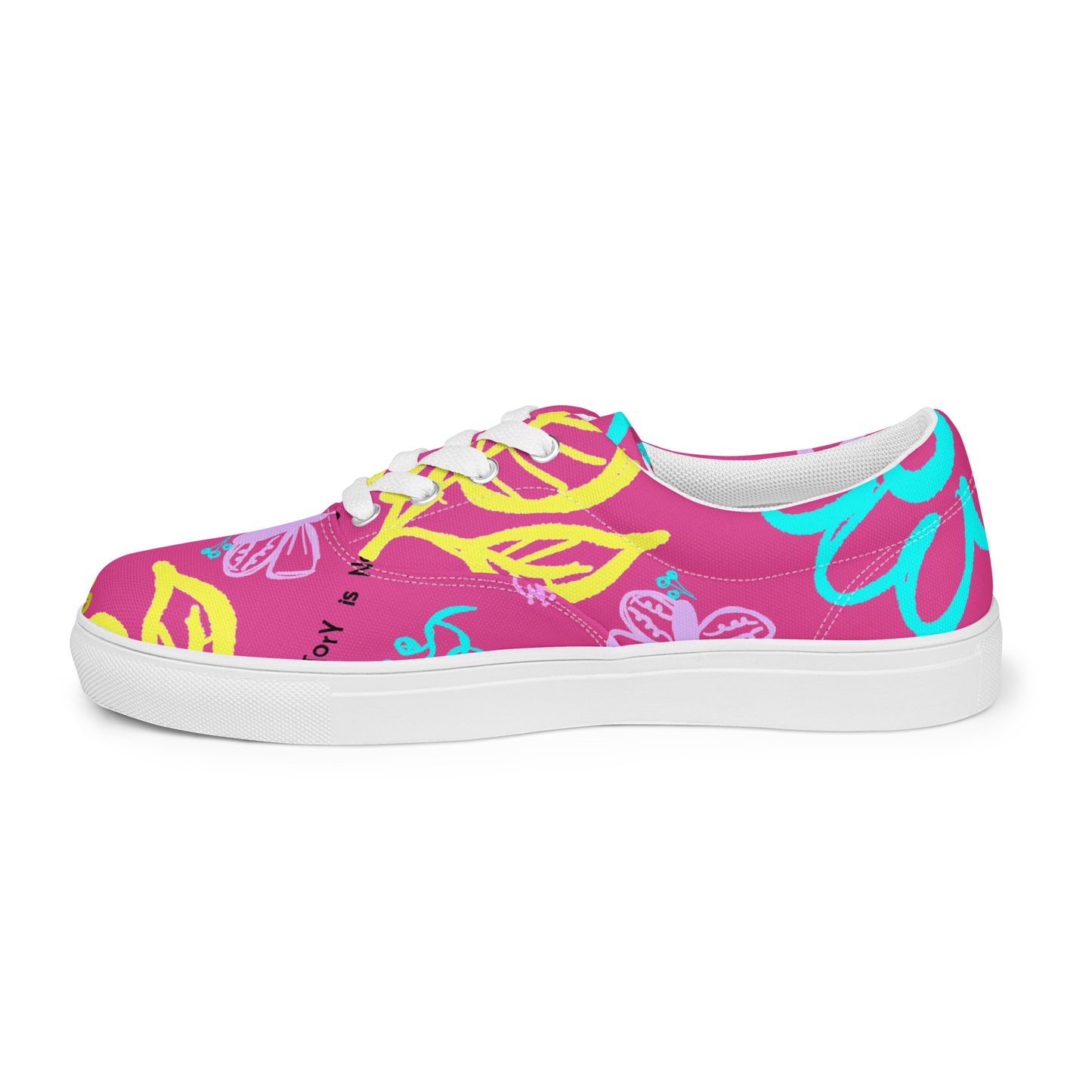 One Day At The Time Pink Men’s lace-up canvas shoes
