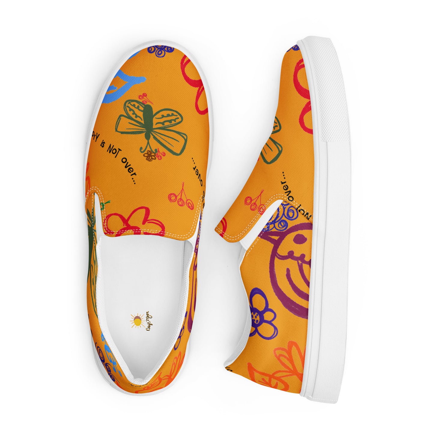 Your Story Is Not Over Yellow Men’s slip-on canvas shoes