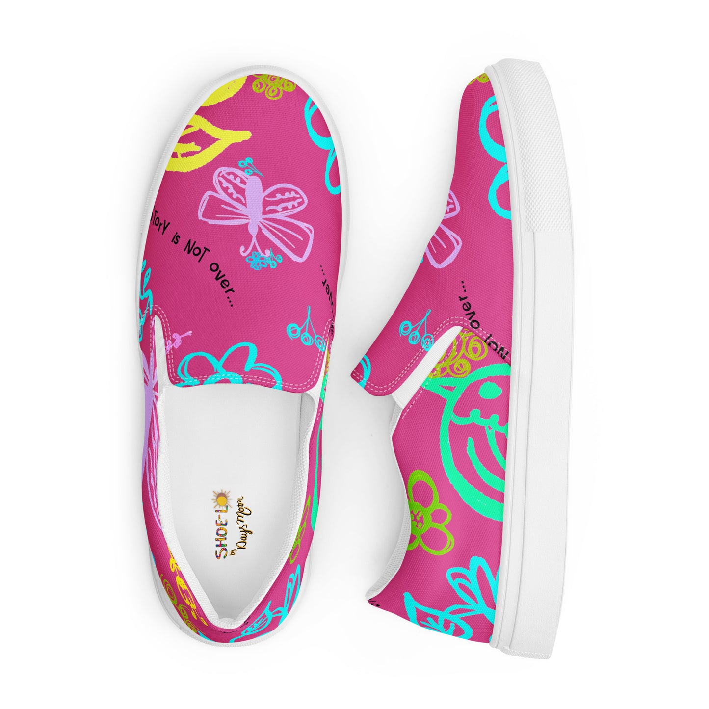 One Day At The Time Pink Men’s slip-on canvas shoes