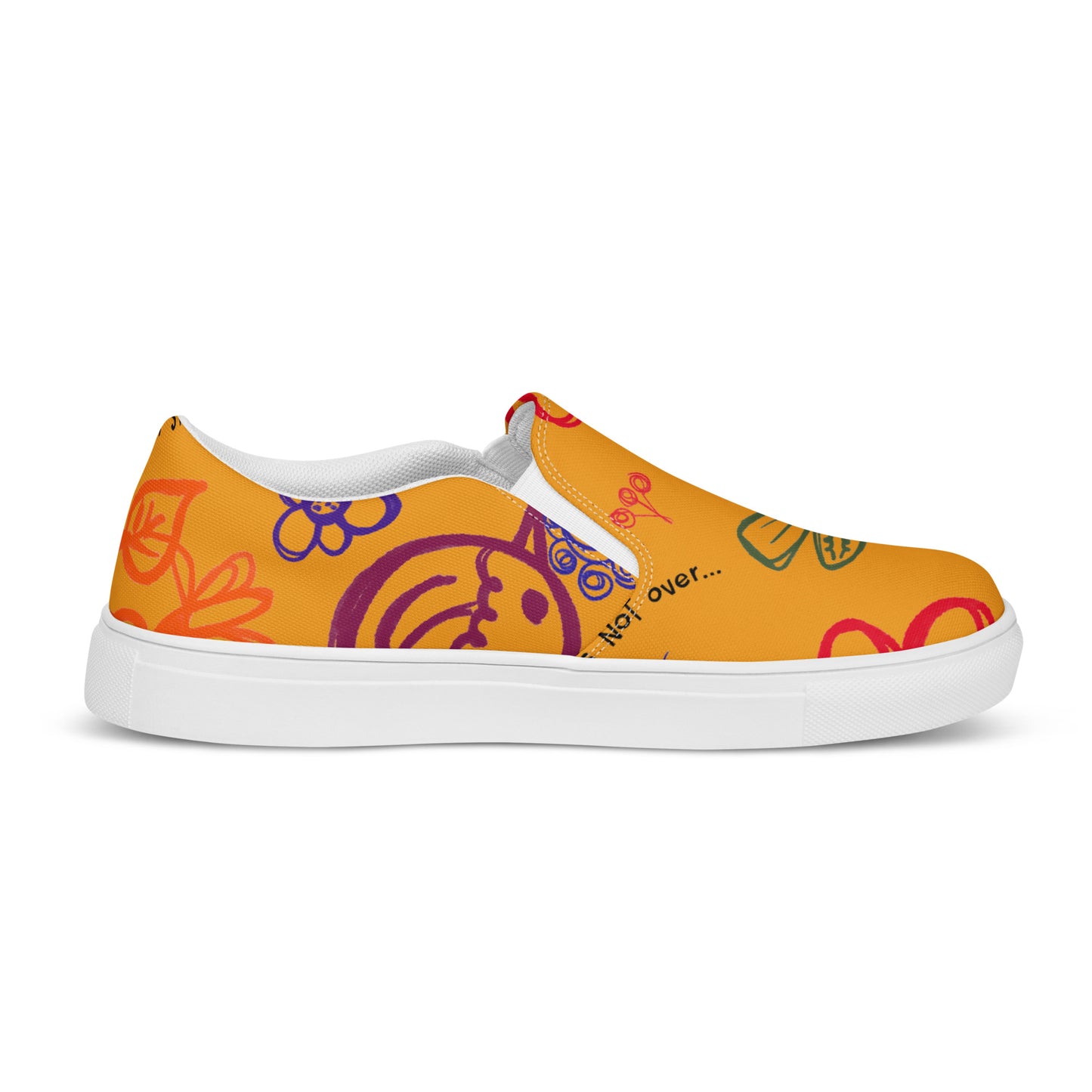 Your Story Is Not Over Yellow Men’s slip-on canvas shoes