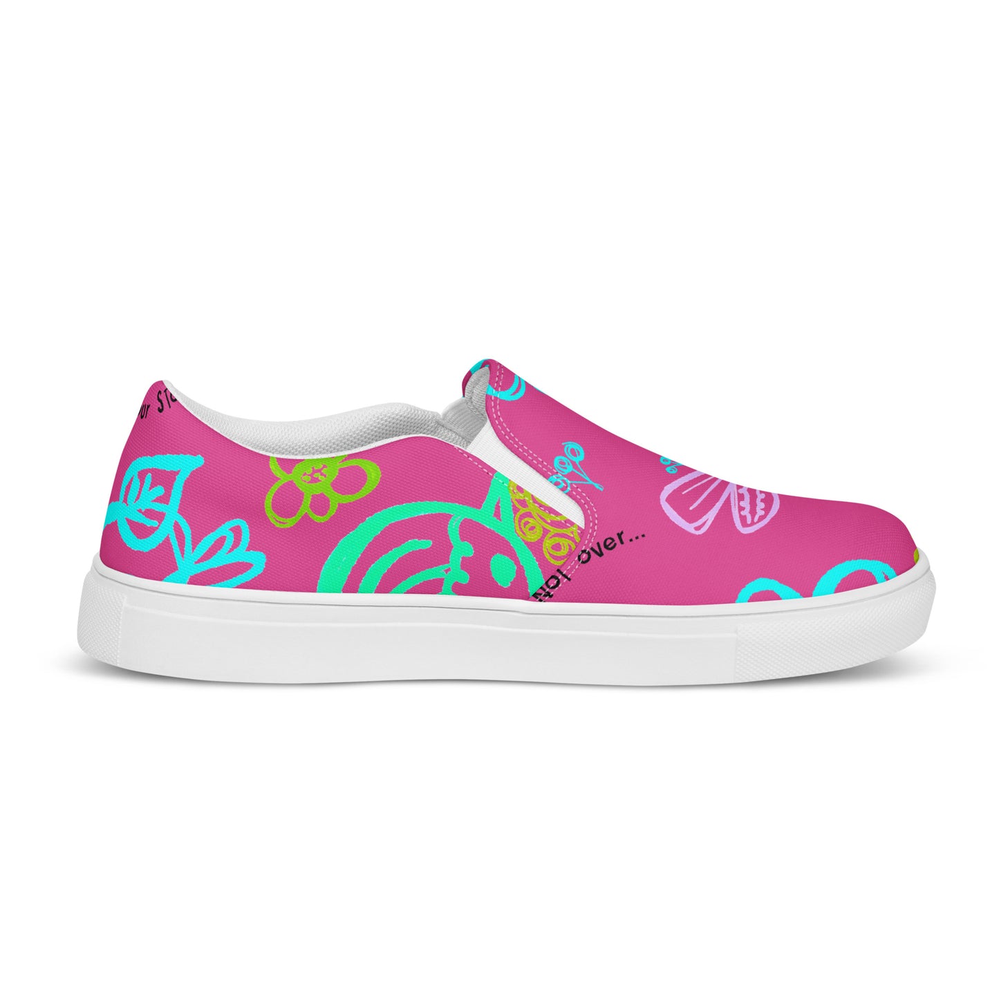 One Day At The Time Pink Men’s slip-on canvas shoes