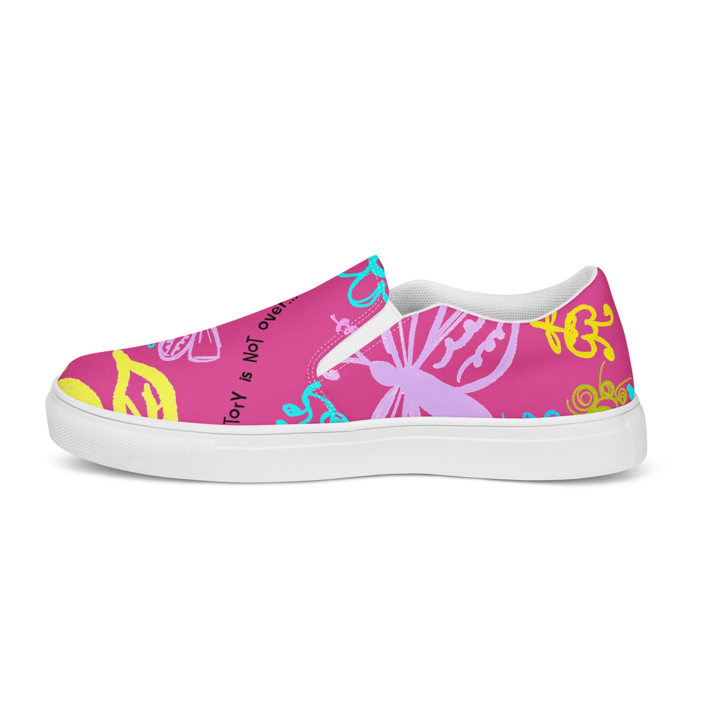 One Day At The Time Pink Men’s slip-on canvas shoes