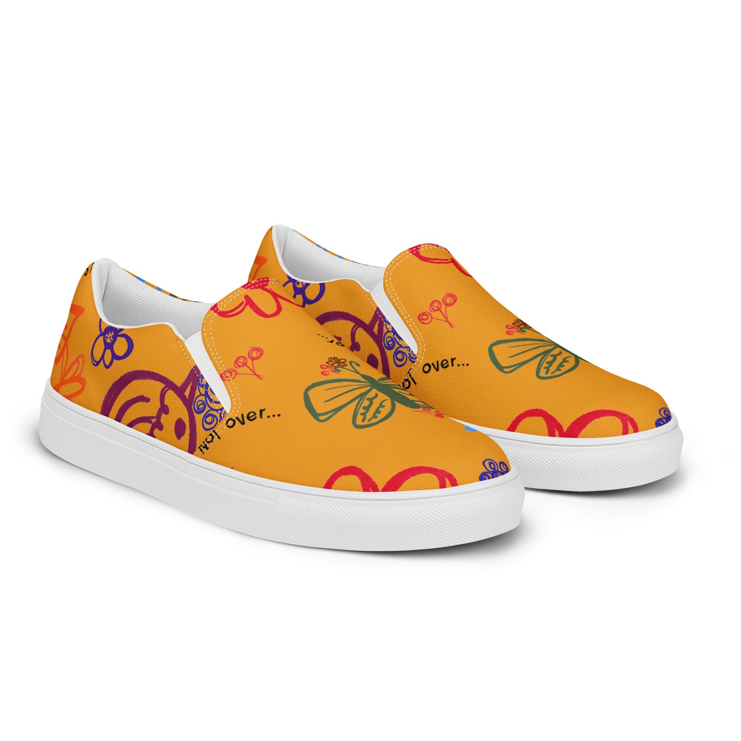 Your Story Is Not Over Yellow Men’s slip-on canvas shoes