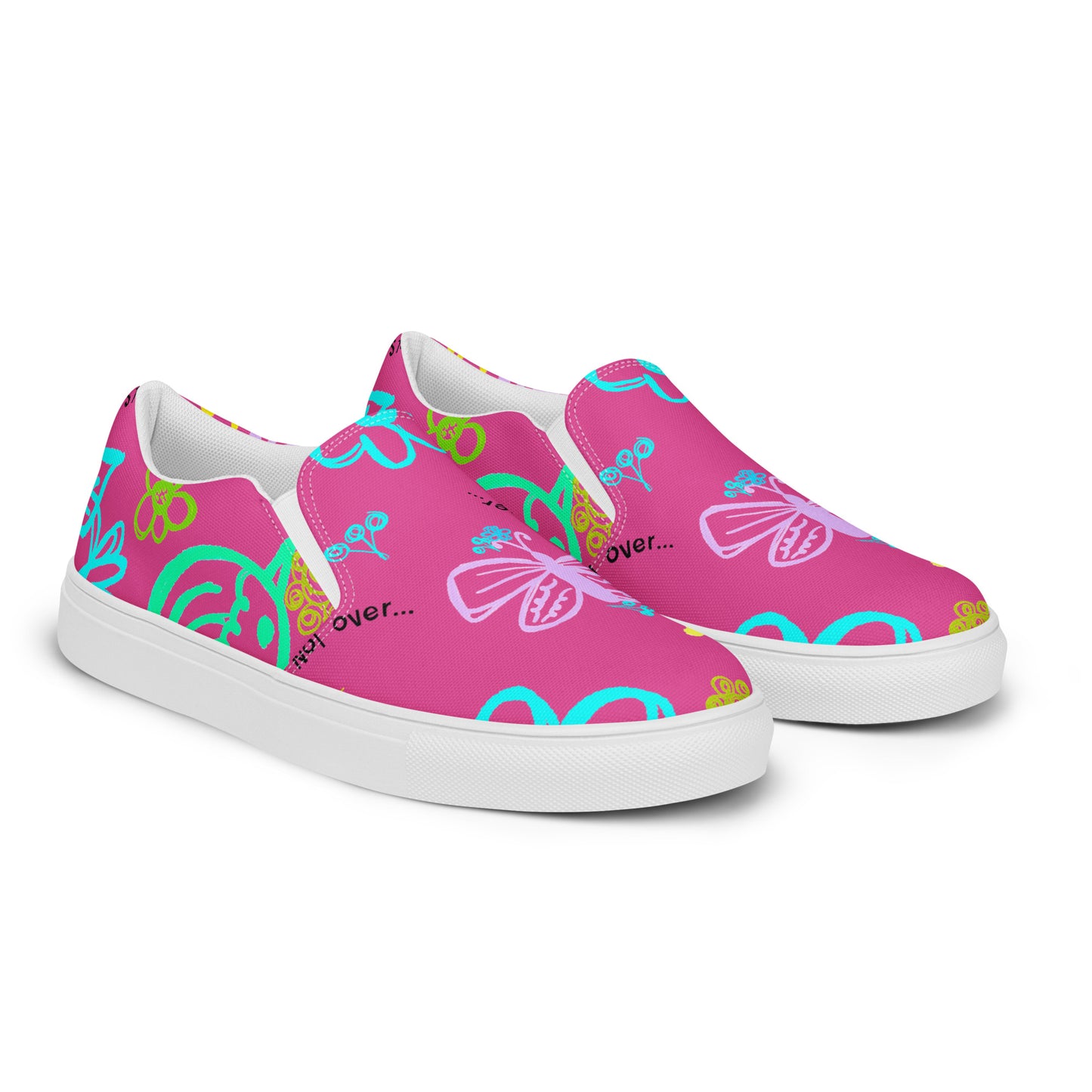 One Day At The Time Pink Men’s slip-on canvas shoes