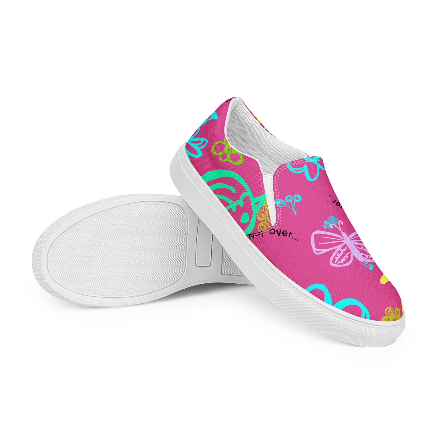 One Day At The Time Pink Men’s slip-on canvas shoes