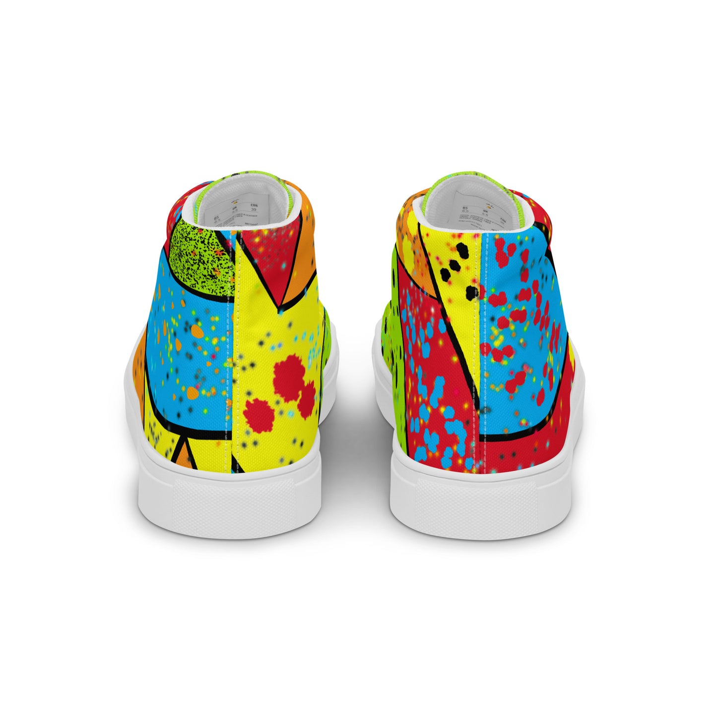 Geometric Colorful Shapes Women’s high top canvas shoes