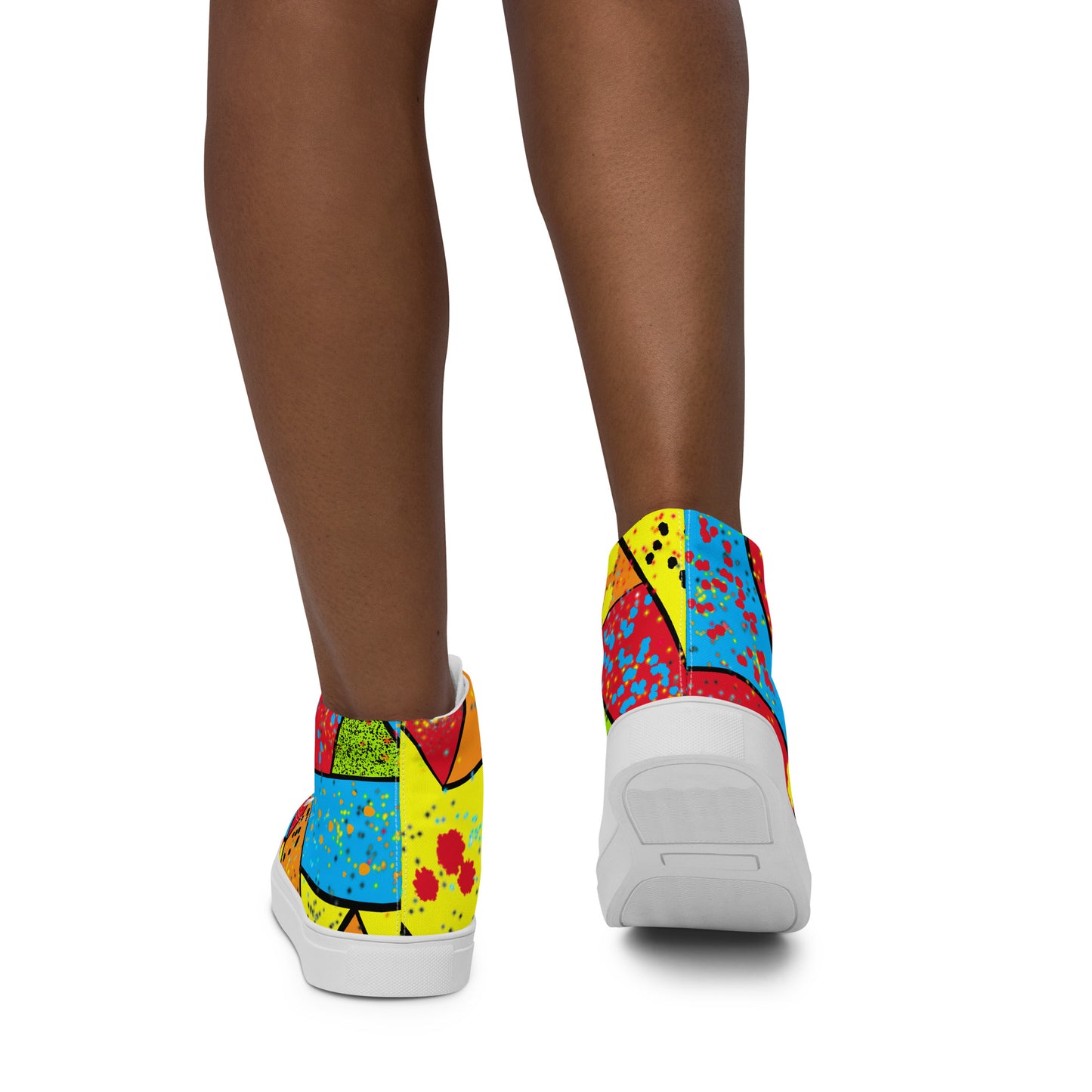 Geometric Colorful Shapes Women’s high top canvas shoes