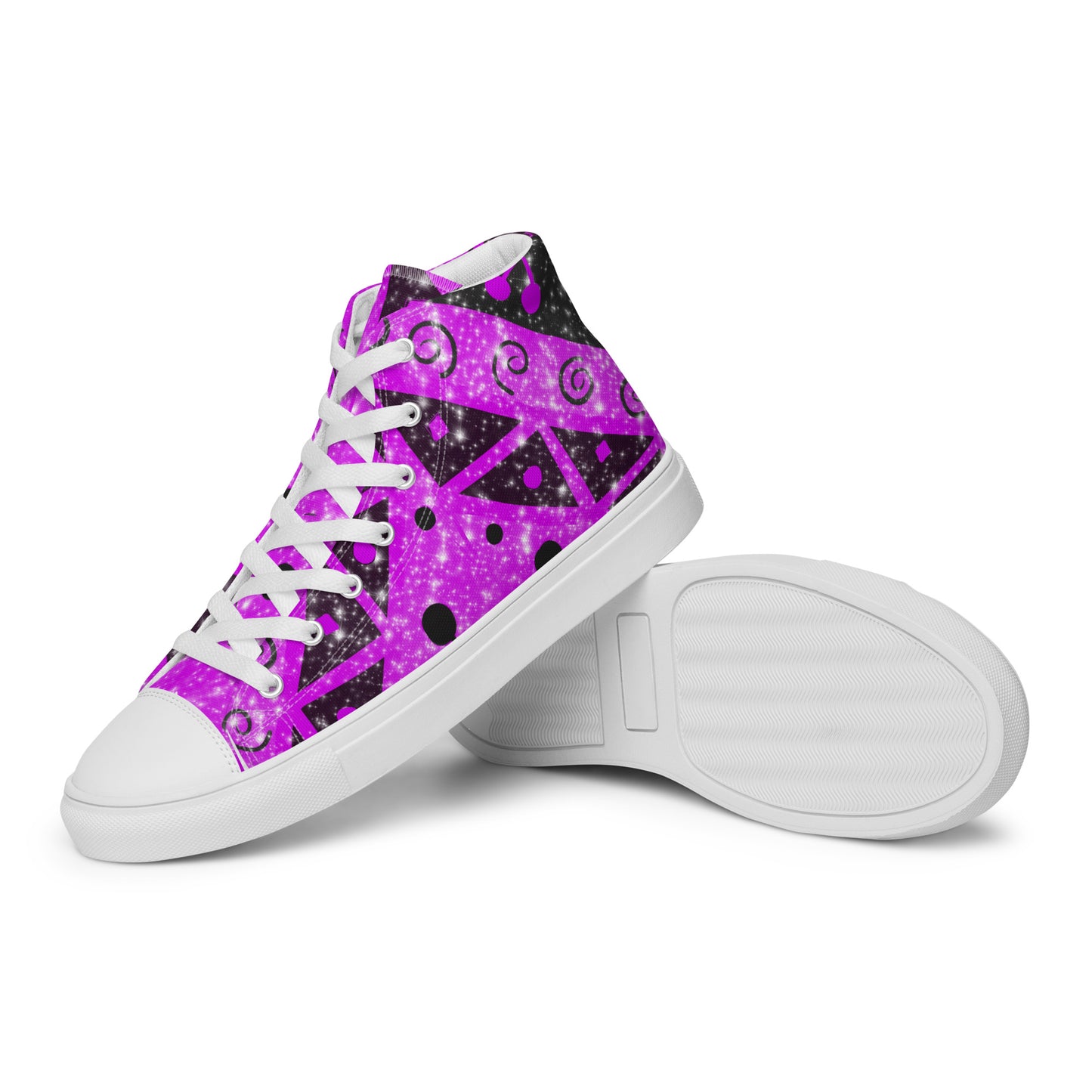 Geometry Abstract Block Women’s high top canvas shoes
