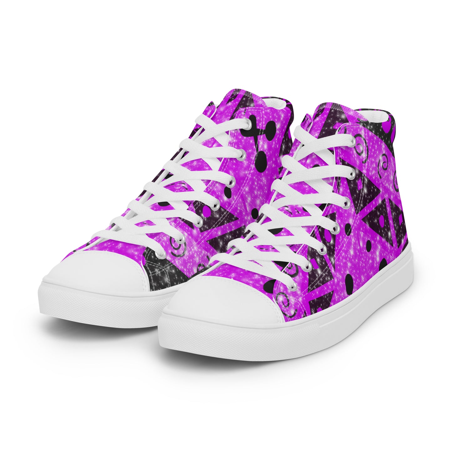 Geometry Abstract Block Women’s high top canvas shoes