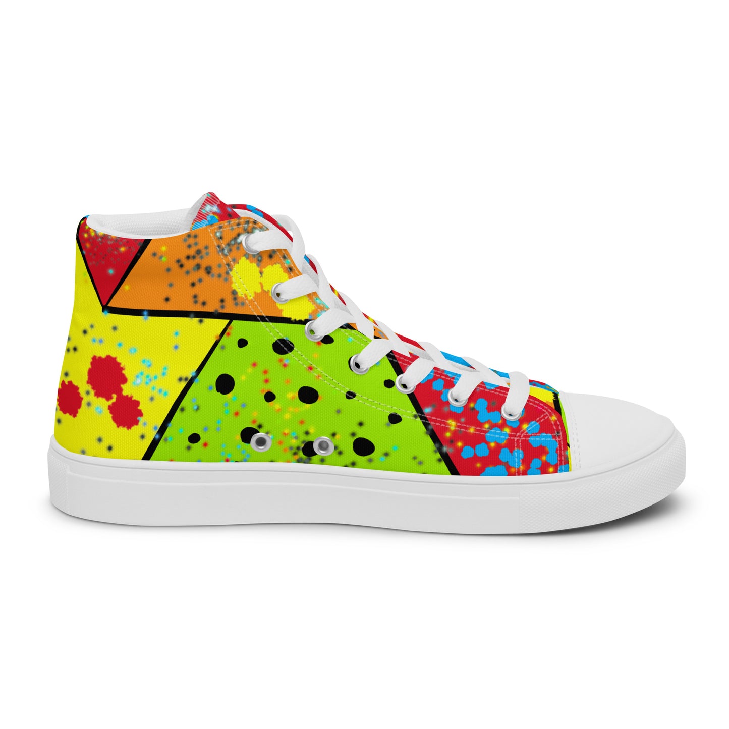 Geometric Colorful Shapes Women’s high top canvas shoes