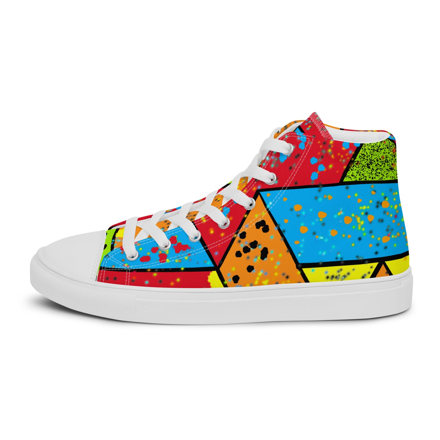 Geometric Colorful Shapes Women’s high top canvas shoes