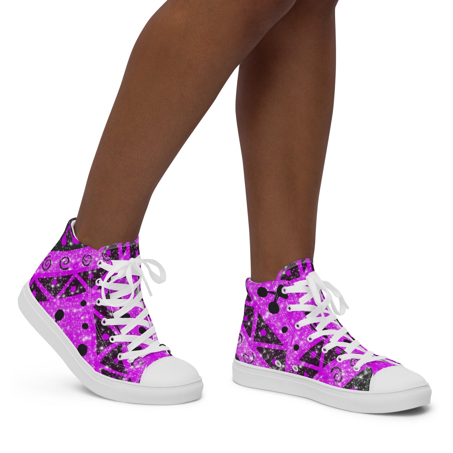 Geometry Abstract Block Women’s high top canvas shoes
