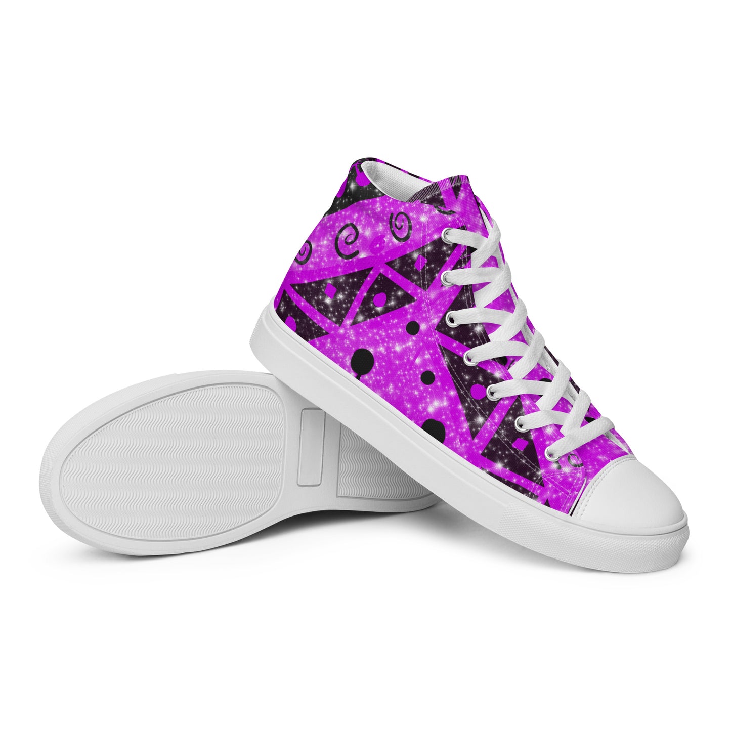 Geometry Abstract Block Women’s high top canvas shoes