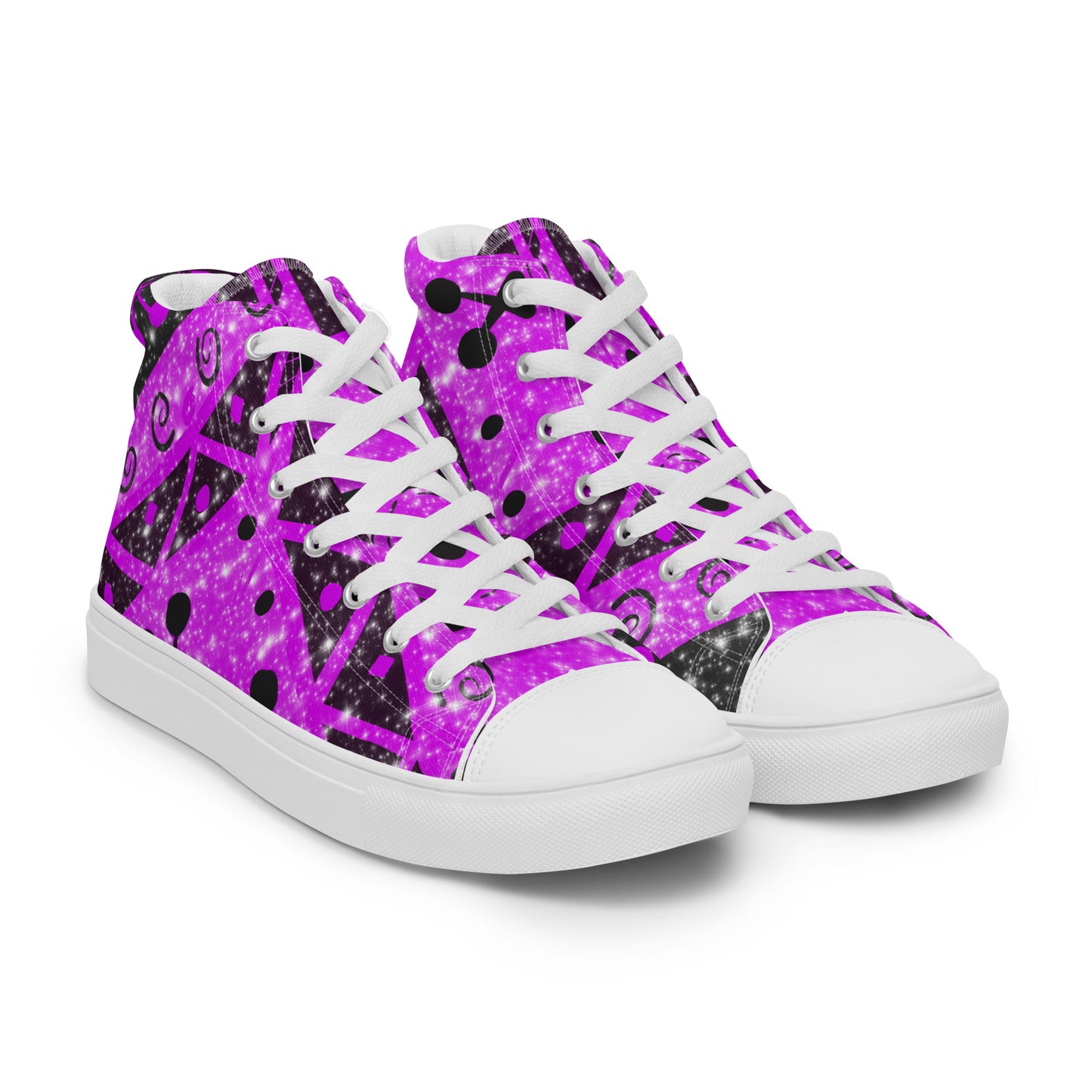 Geometry Abstract Block Women’s high top canvas shoes