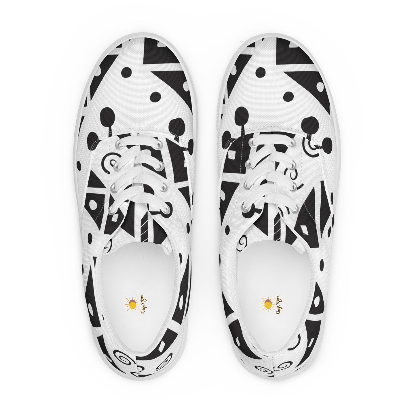 Geometry Abstraction Block Women’s lace-up canvas shoes