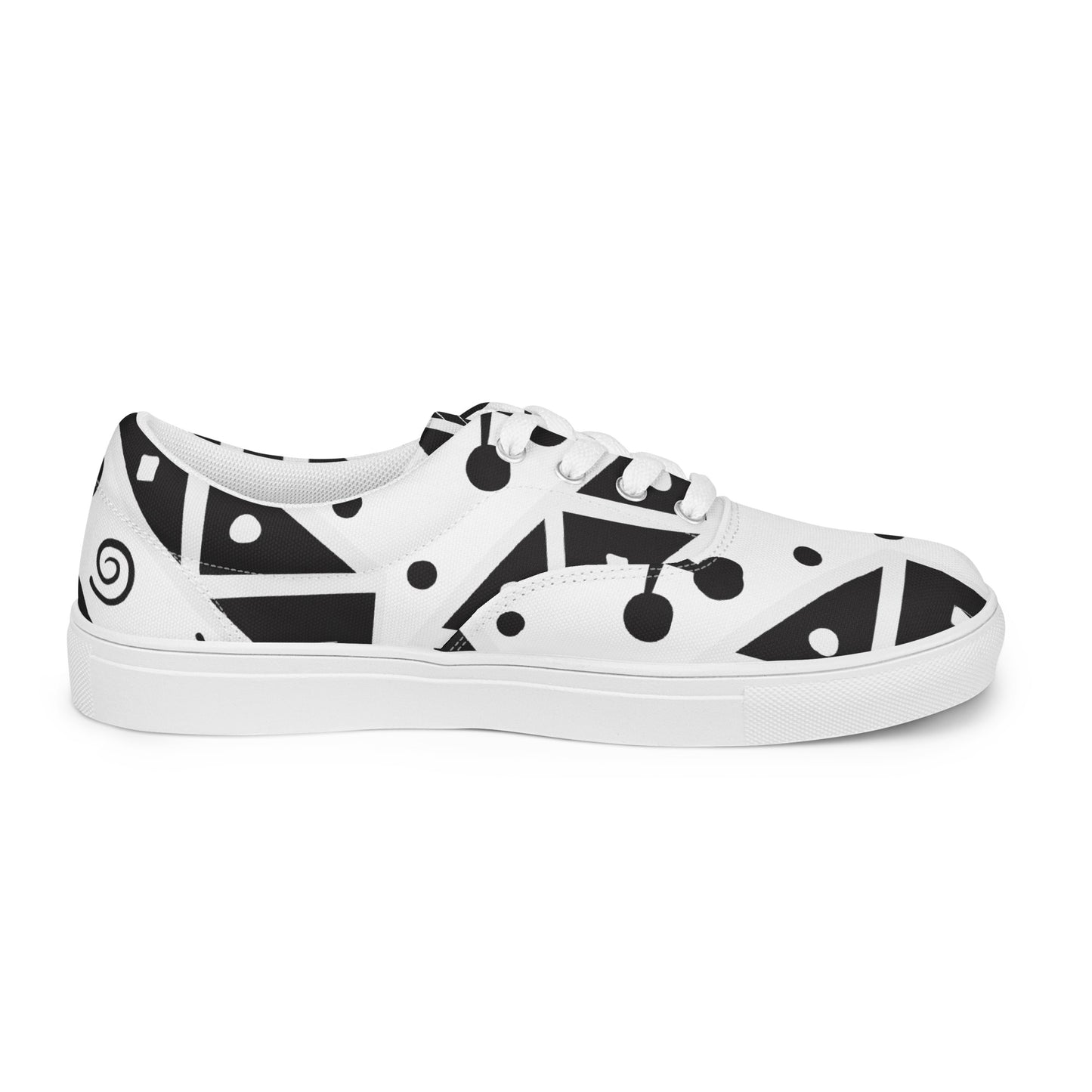 Geometry Abstraction Block Women’s lace-up canvas shoes