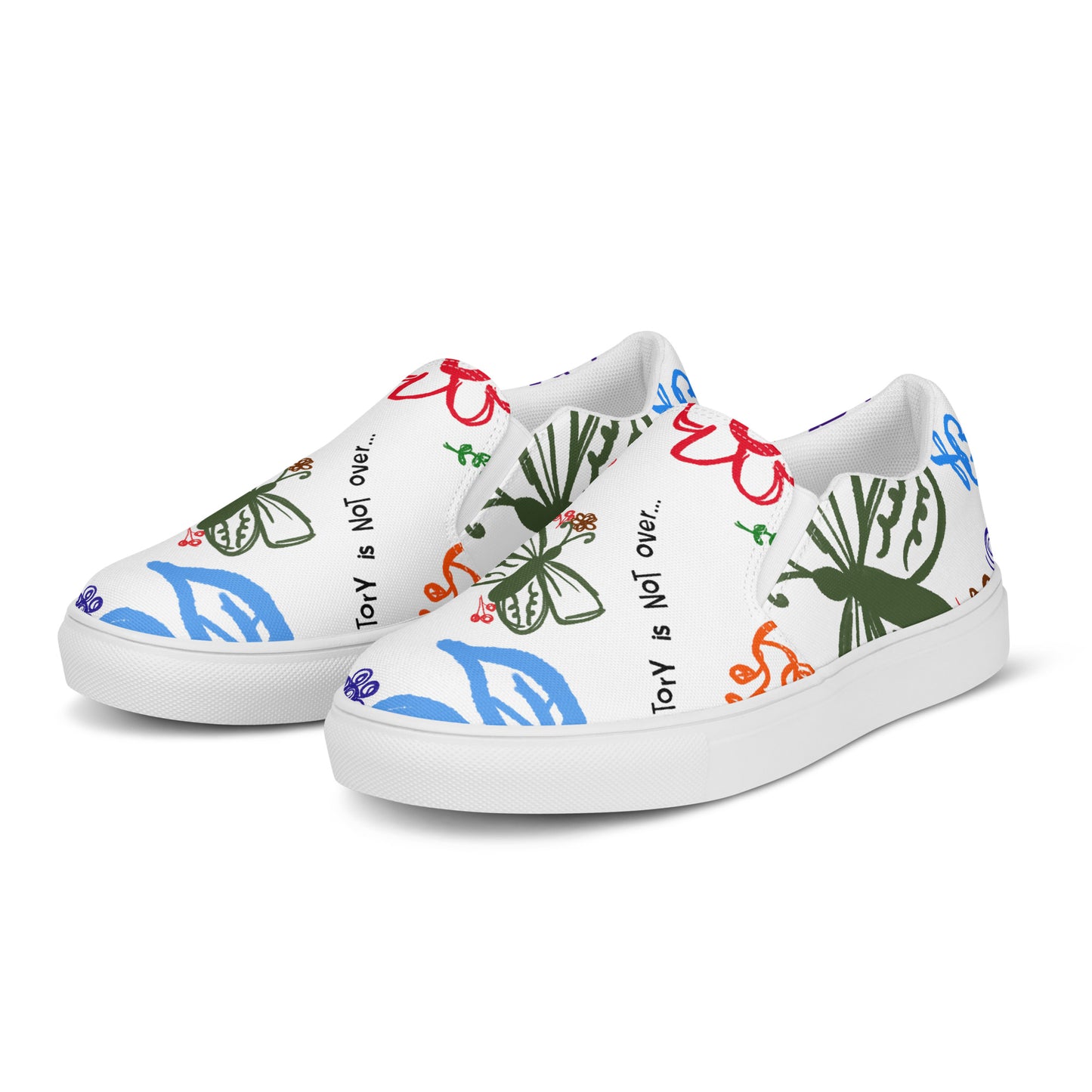 Your Story Is Not Over White Women’s slip-on canvas shoes